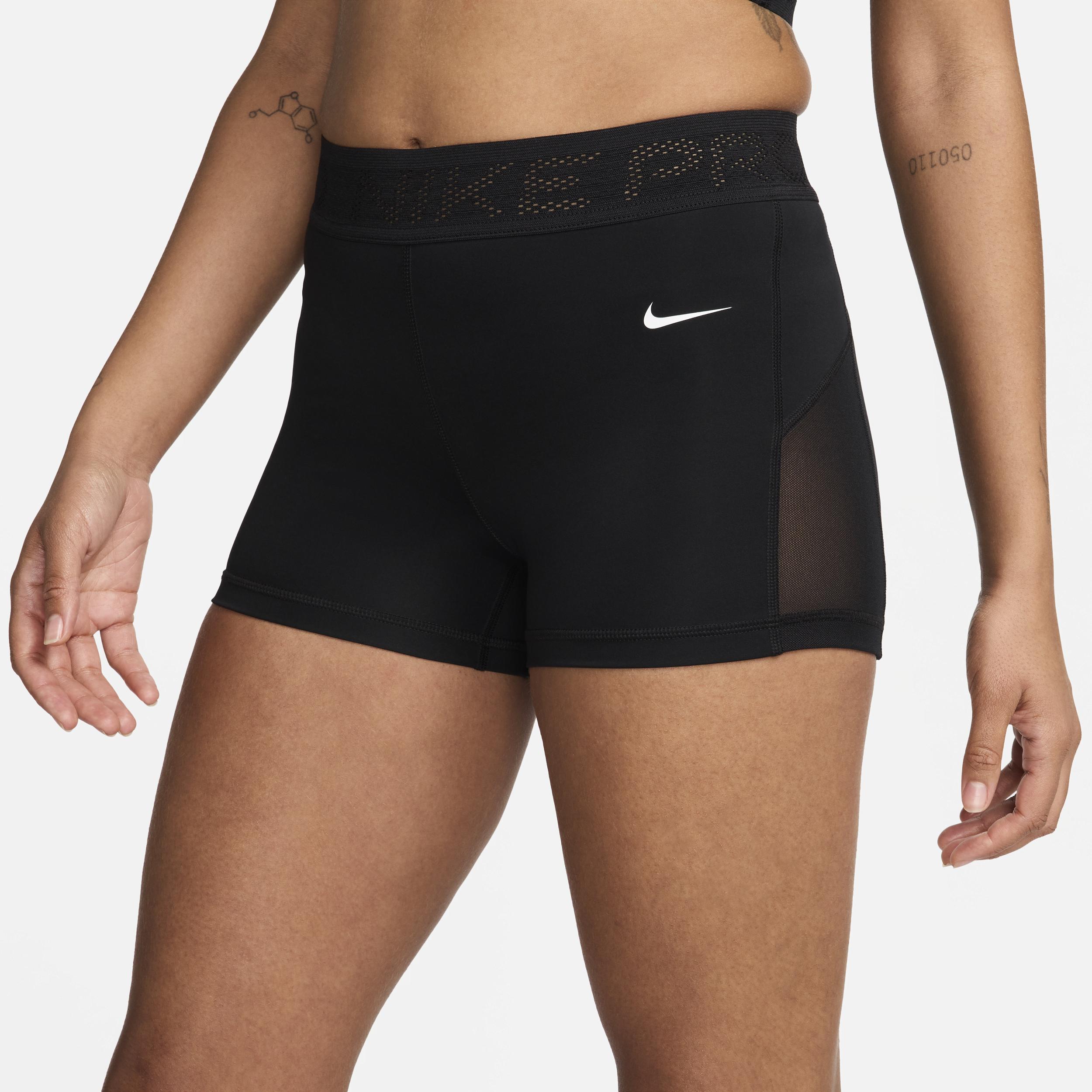 Women's Nike Pro Mid-Rise 3" Mesh-Paneled Shorts Product Image