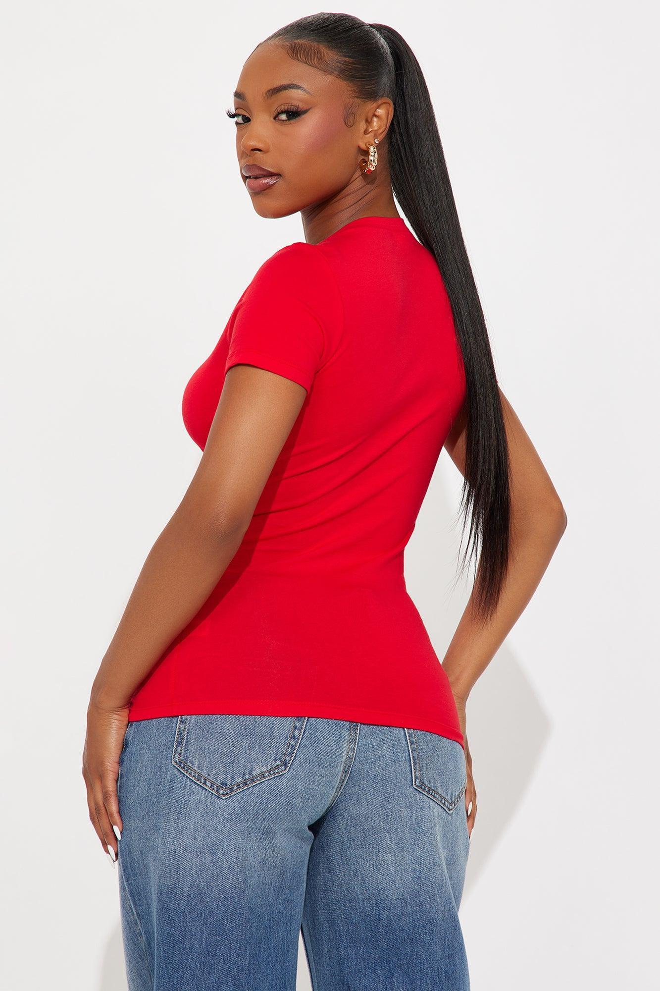 My Everyday Crew Neck Tee - Red Product Image