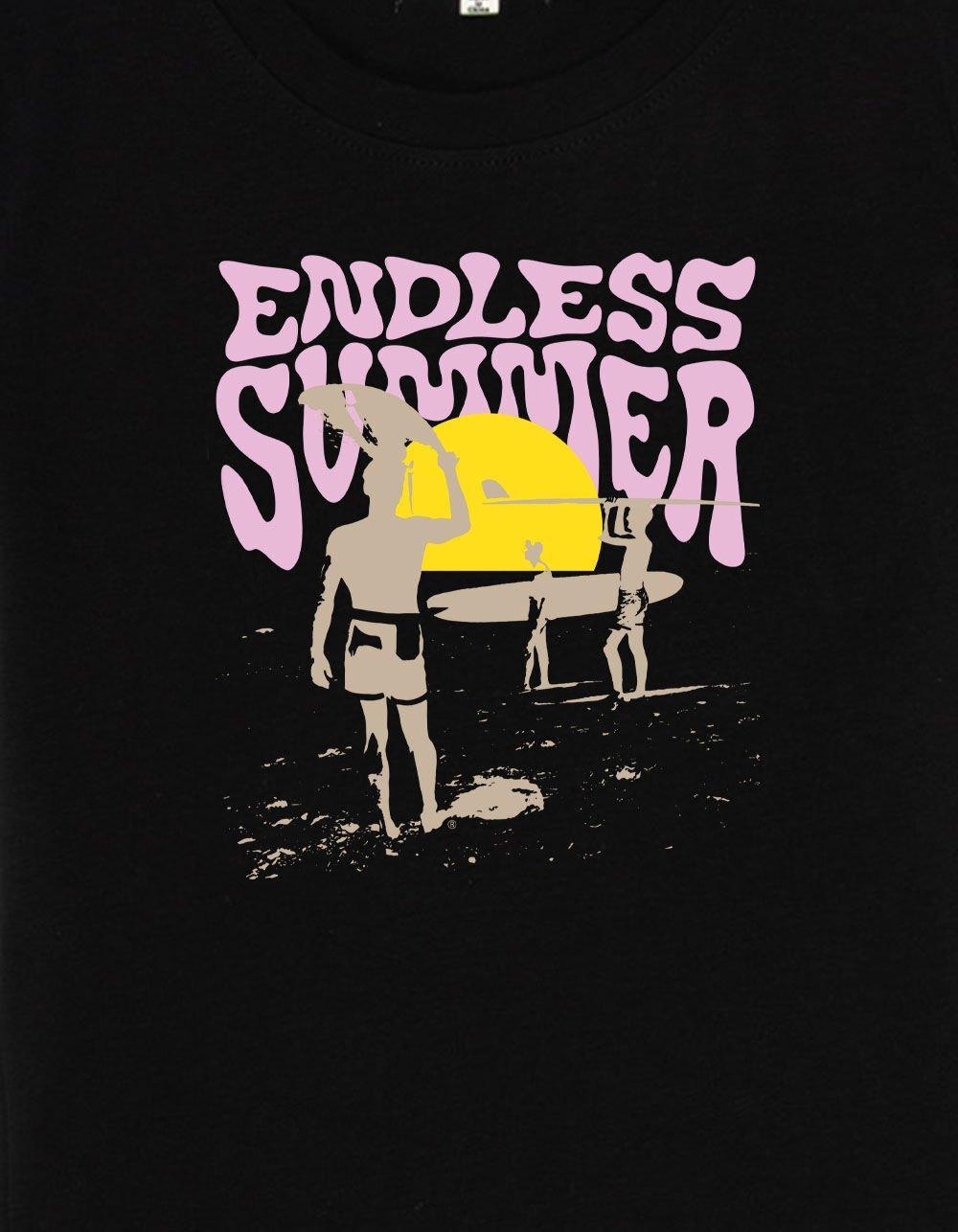 THE ENDLESS SUMMER Dawn Patrol Womens Baby Tee - BLACK Product Image