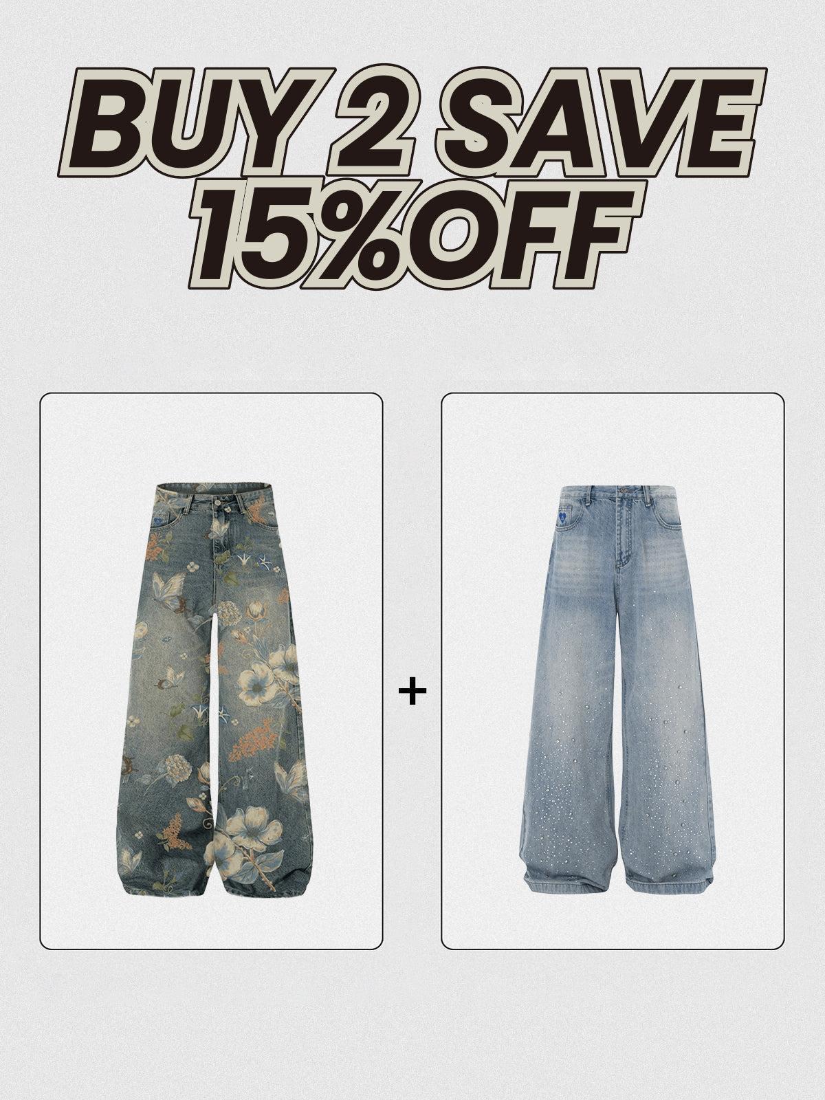 Aelfric Eden Floral Baggy Jeans Product Image