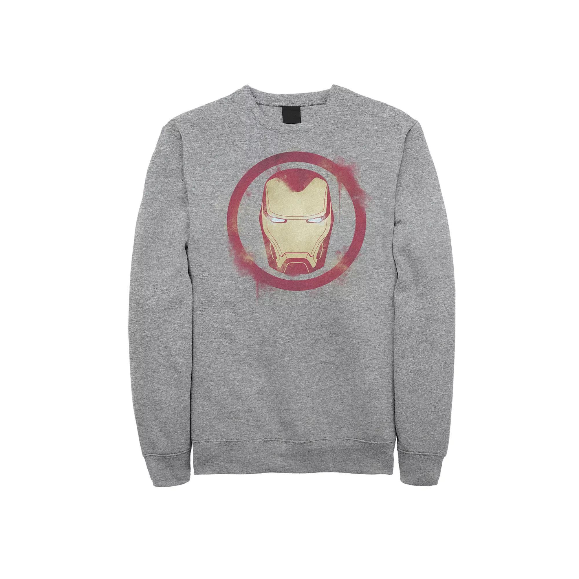 Men's Marvel Avengers Endgame Iron Man Spray Paint Logo Tee, Size: XL, Athletic Grey Product Image