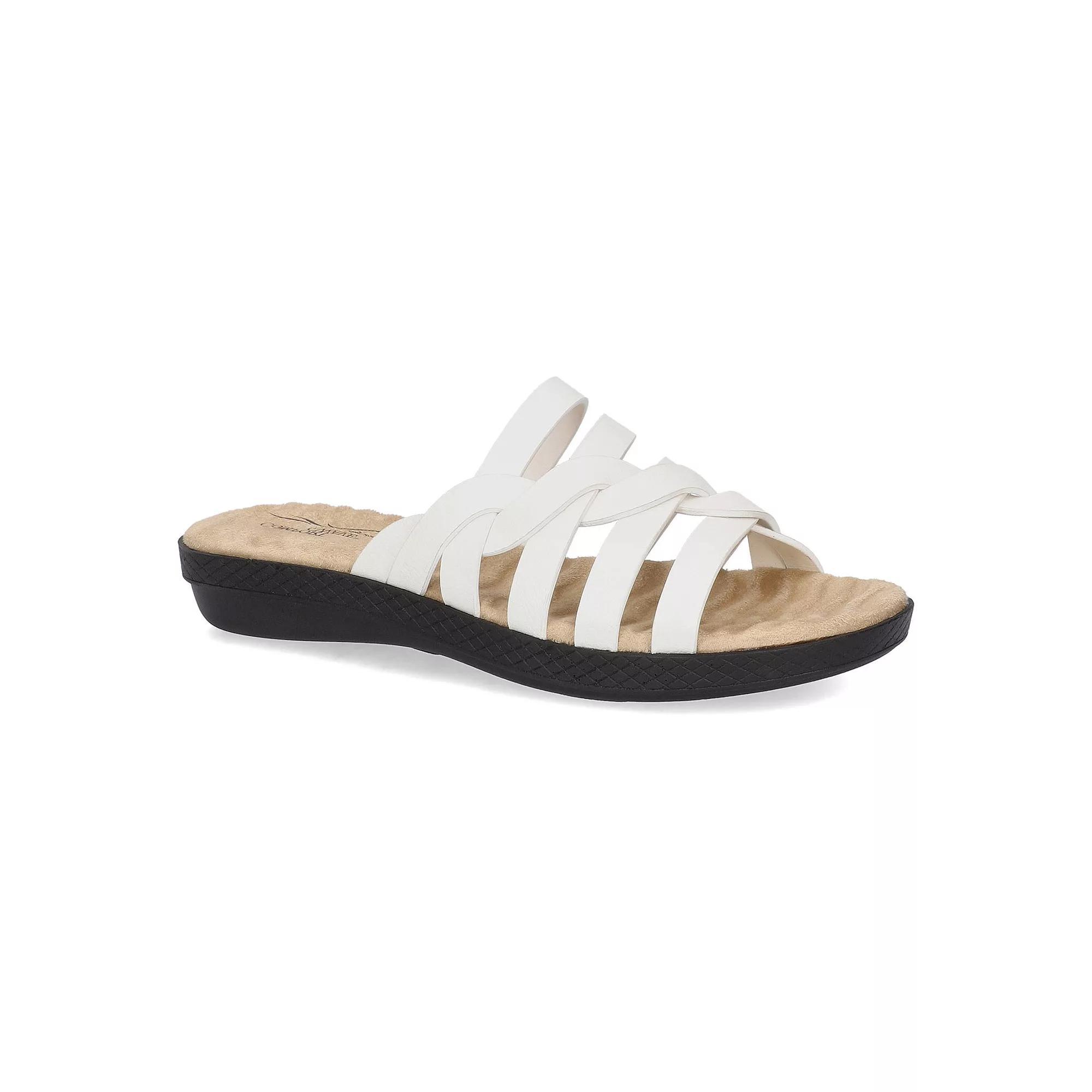 Easy Street Sheri Women's Slide Sandals, Size: 6.5 XW, White Product Image