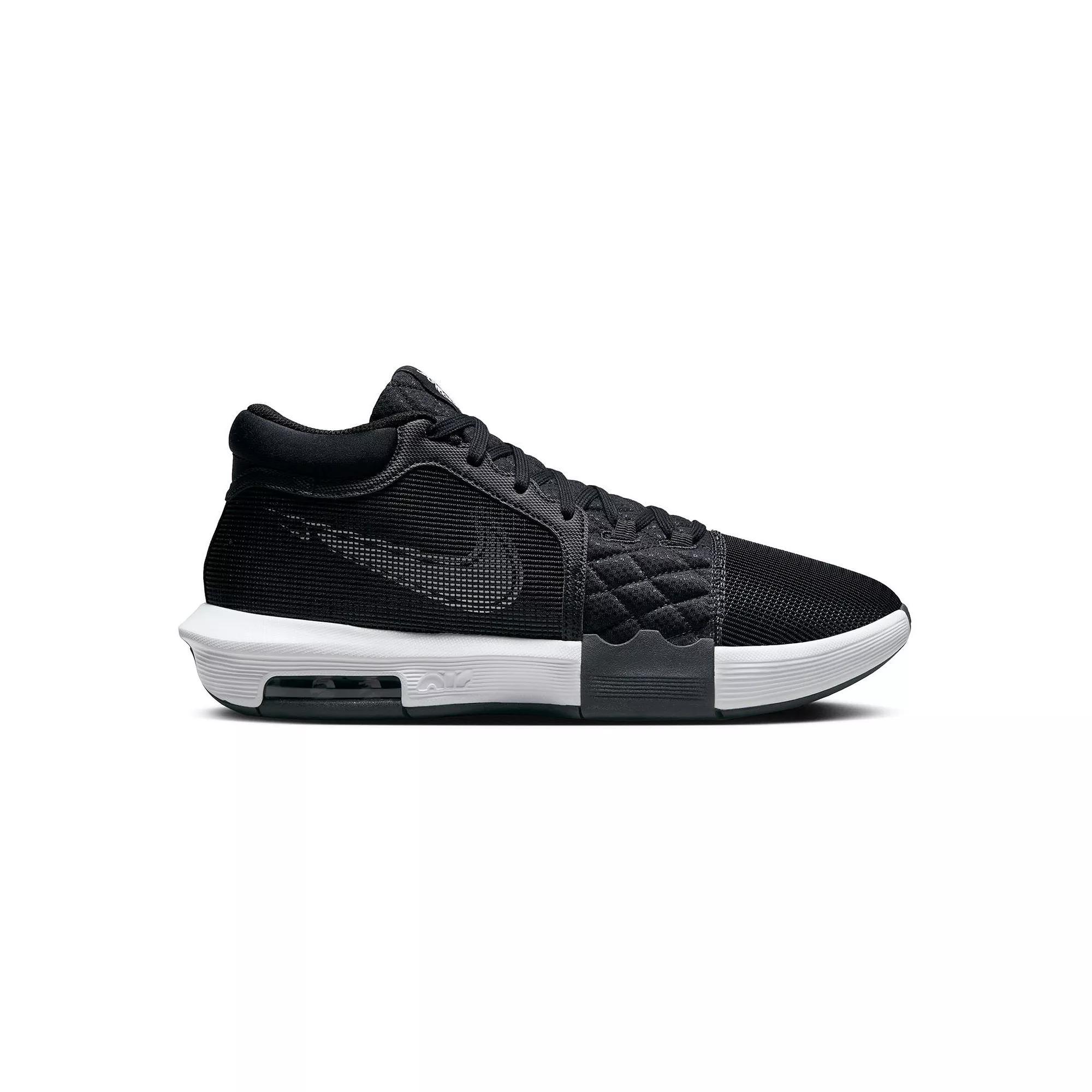 Men's Nike Lebron Witness 8 Basketball Shoes, Size: 11, Black White Black Product Image