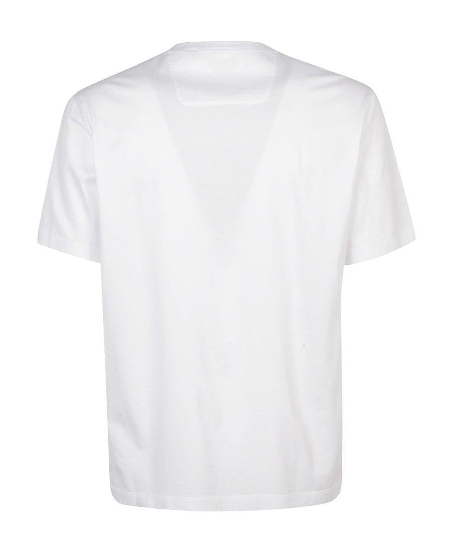 ZEGNA Logo Detail T-shirt In White Product Image