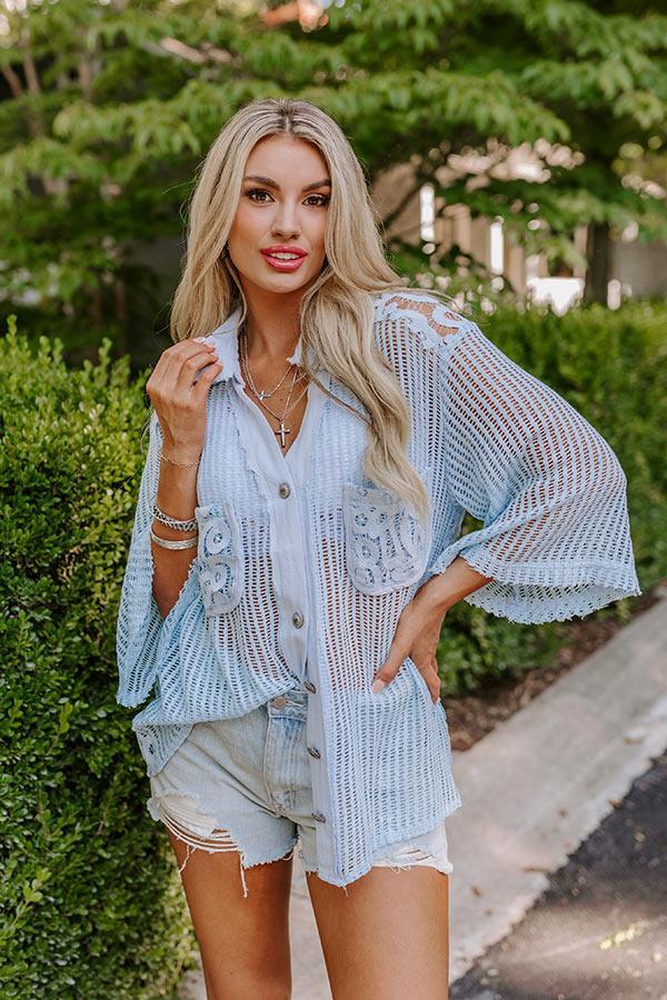 Sweet Breeze Knit Button Up Product Image