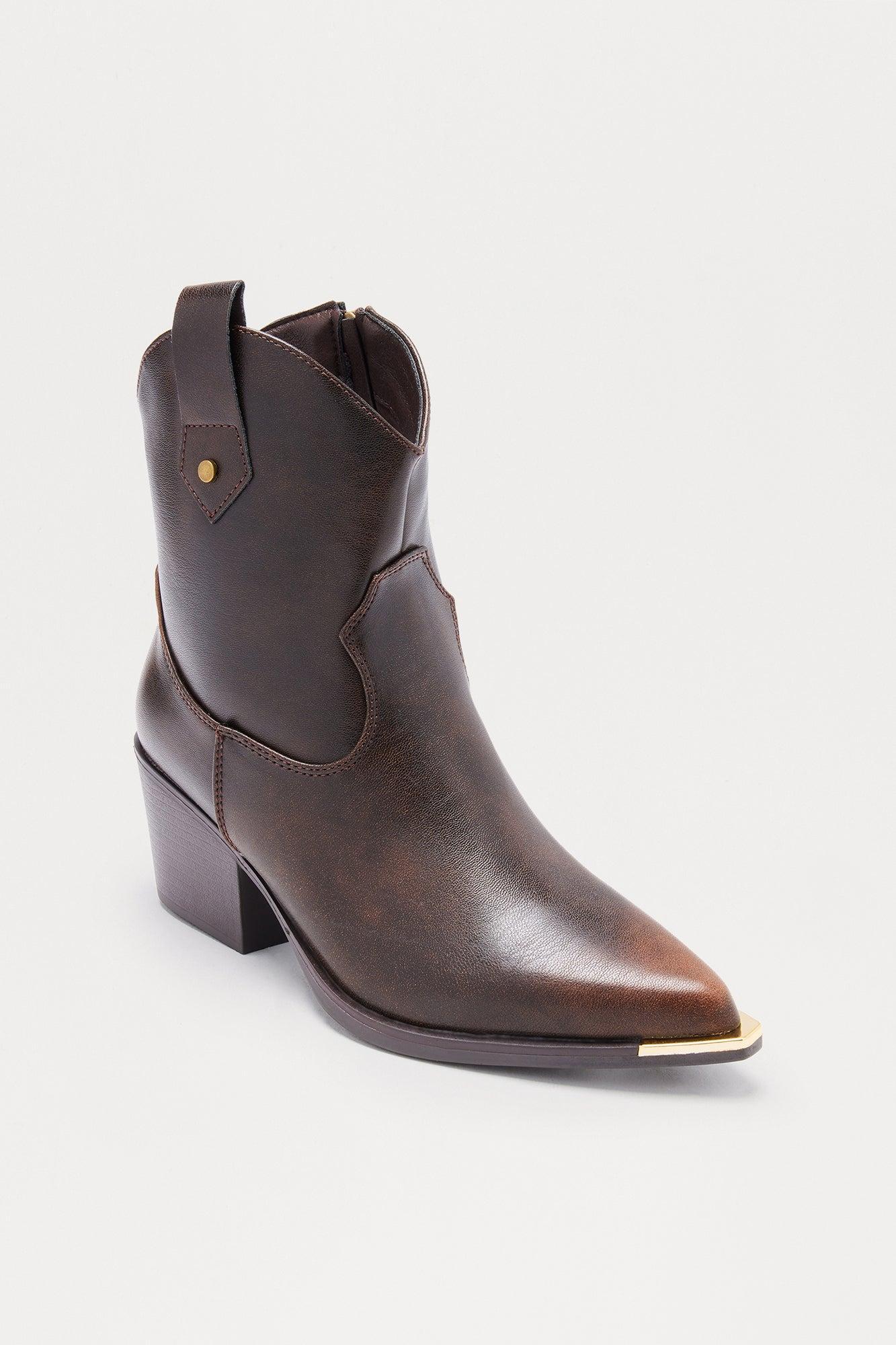 Everywhere Cowboy Booties - Brown Product Image