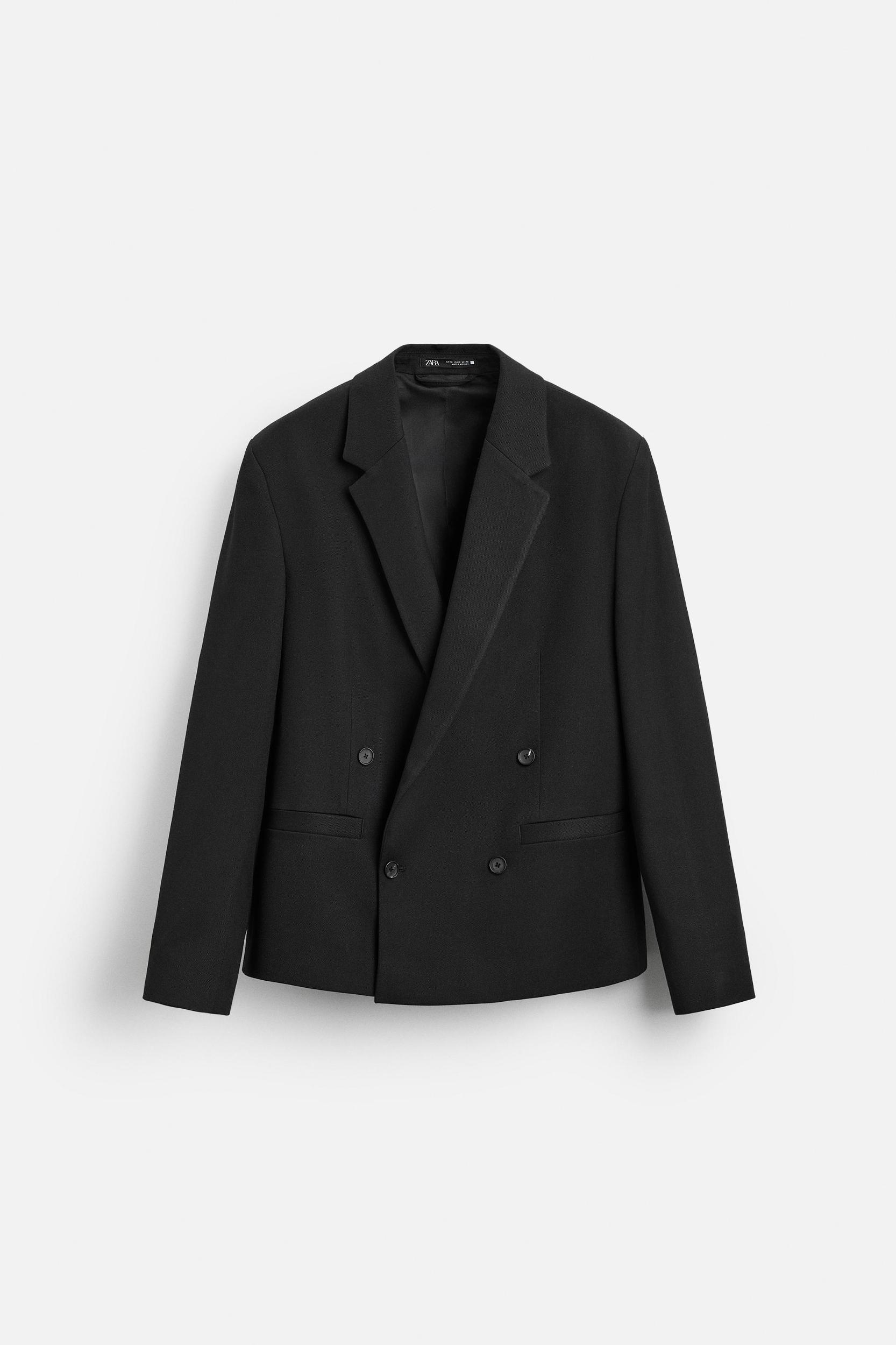 VISCOSE BLEND CROPPED FIT BLAZER Product Image