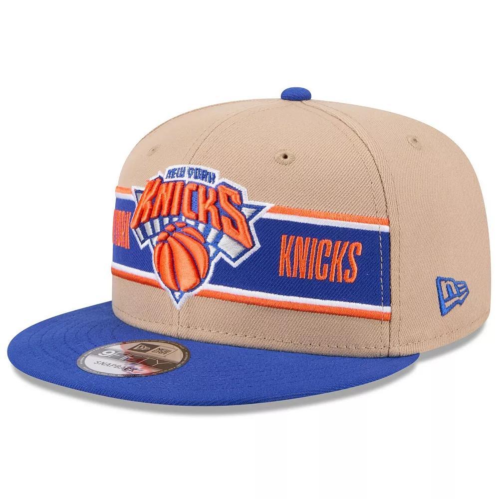 Men's New Era Tan/Blue New York Knicks 2024 NBA Draft 9FIFTY Snapback Hat, Team Product Image