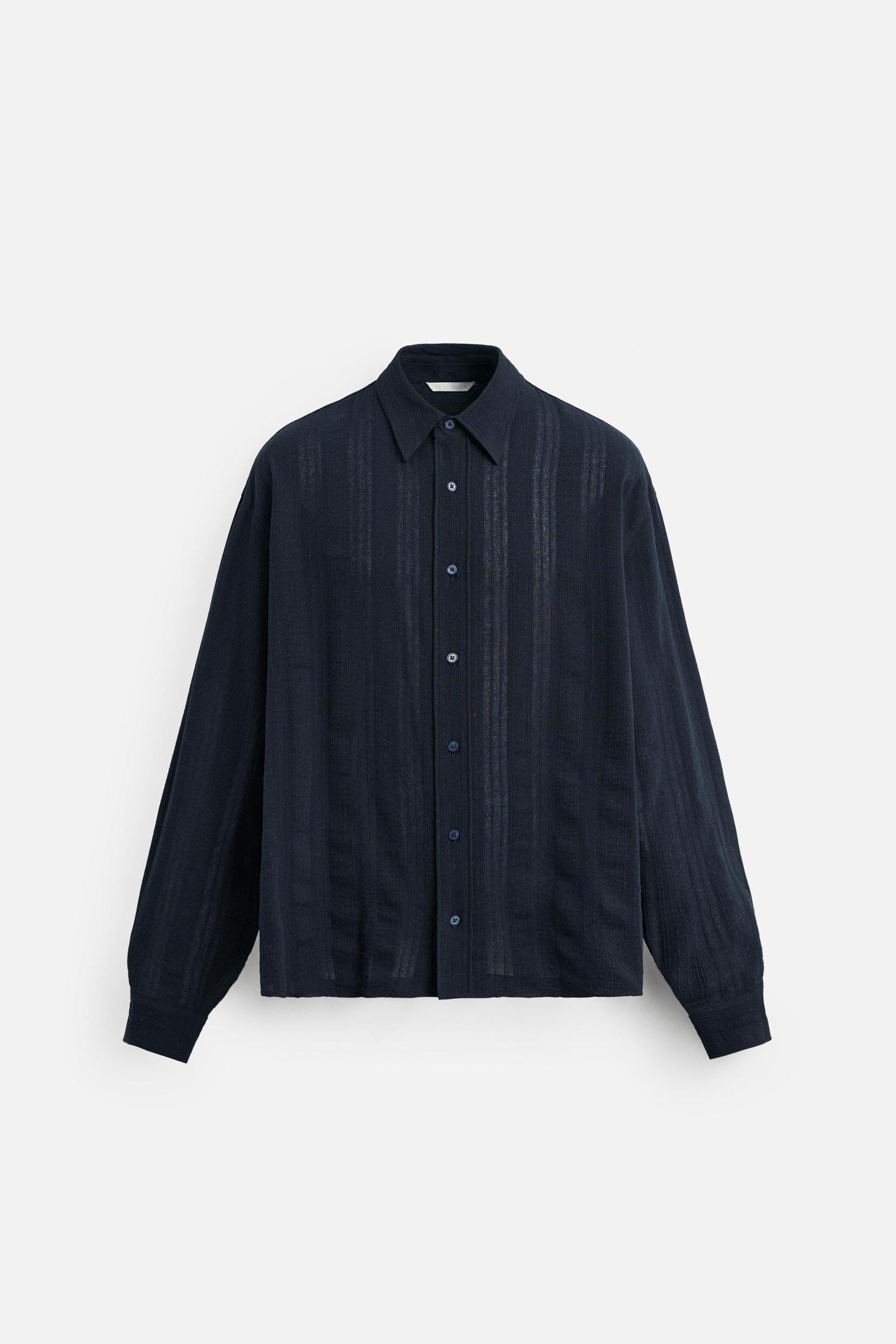 TEXTURED STRIPED SHIRT Product Image