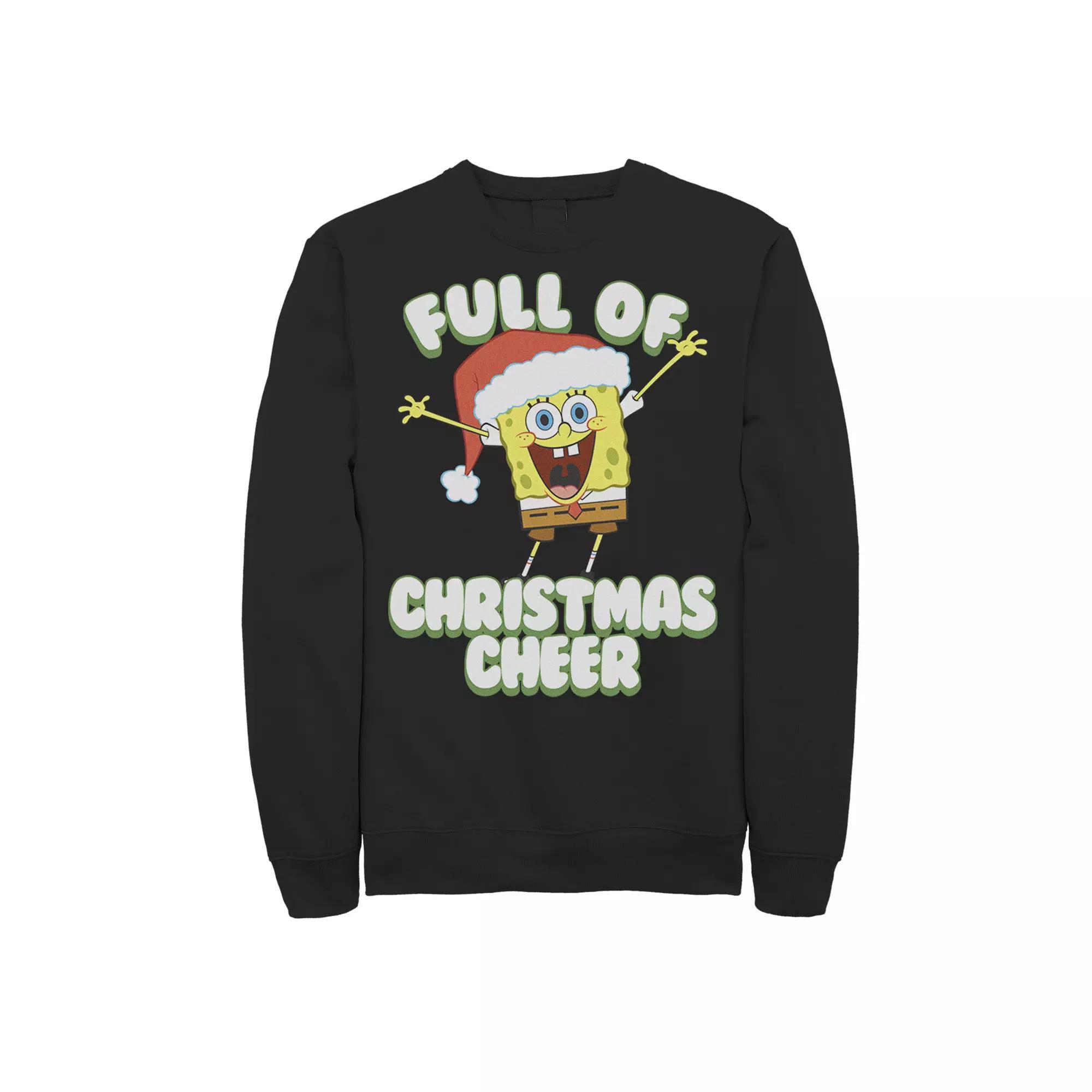 Men's SpongeBob SquarePants Full of Cheer Sweatshirt, Size: 3XL, Black Product Image