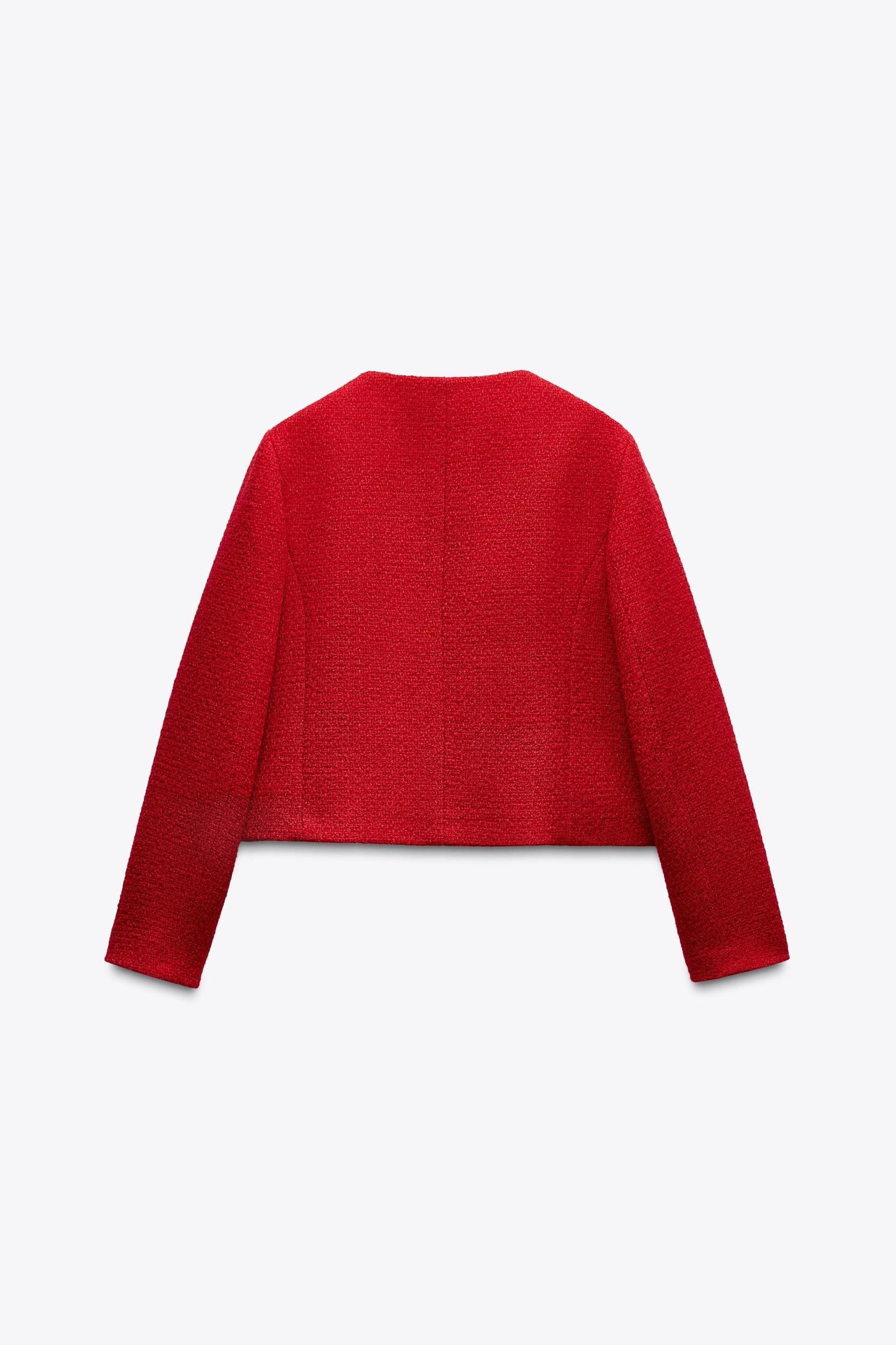 GOLDEN BUTTON STRUCTURED BLAZER Product Image