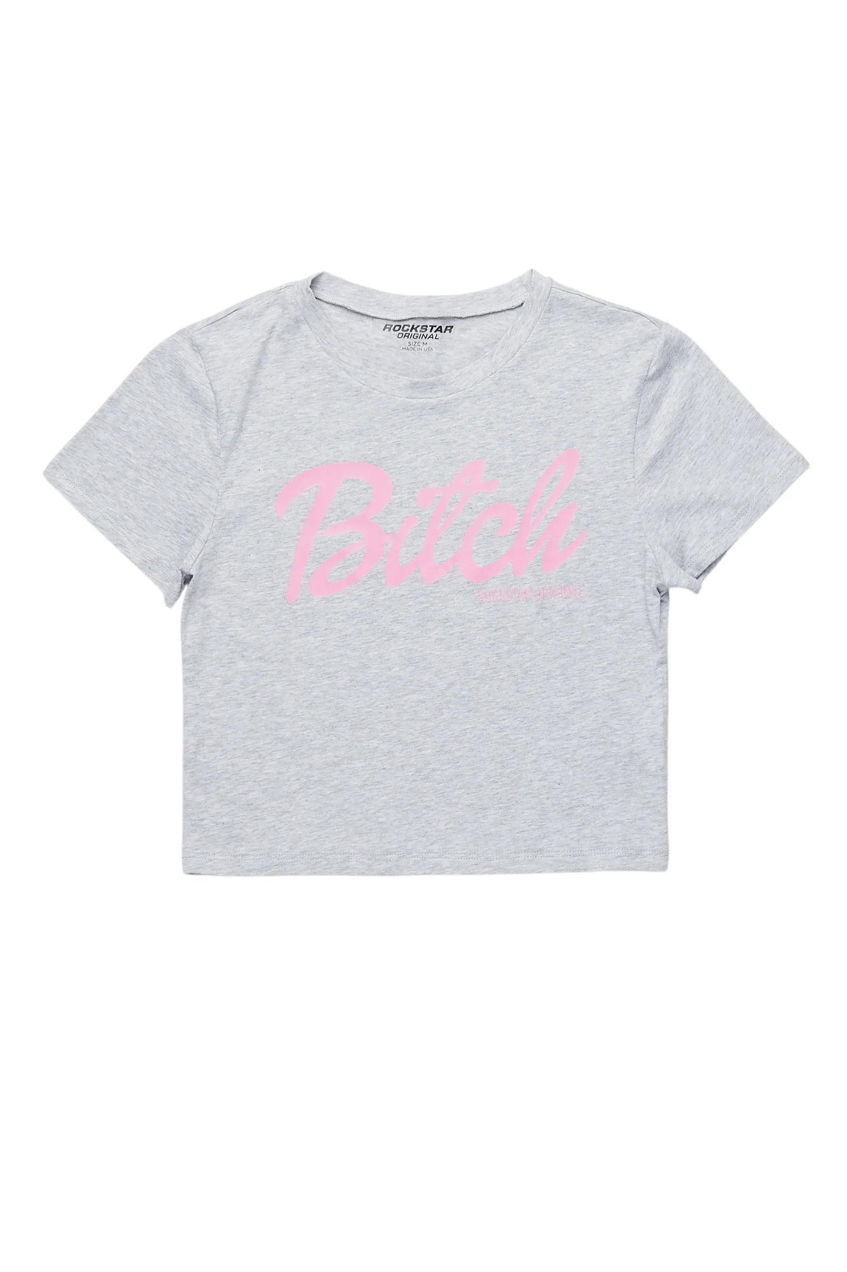 Laressa Heather Grey Crop T-Shirt Female Product Image