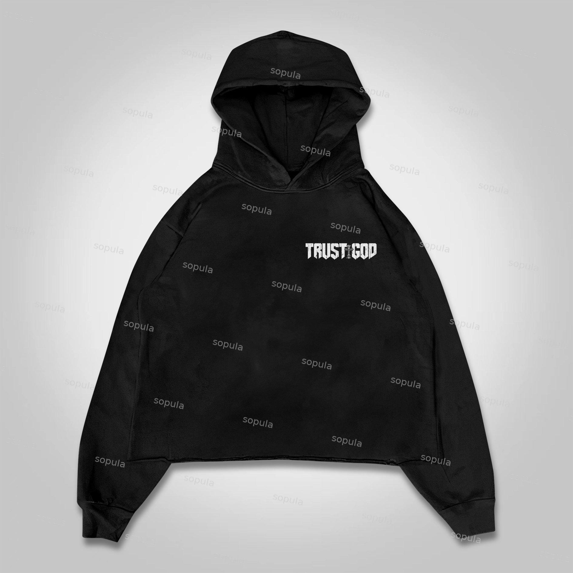 Sopula Trust God Figure Figures Pocketless Hoodie Product Image