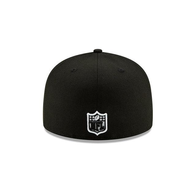 Atlanta Braves Black and White Basic 59FIFTY Fitted Hat Male Product Image