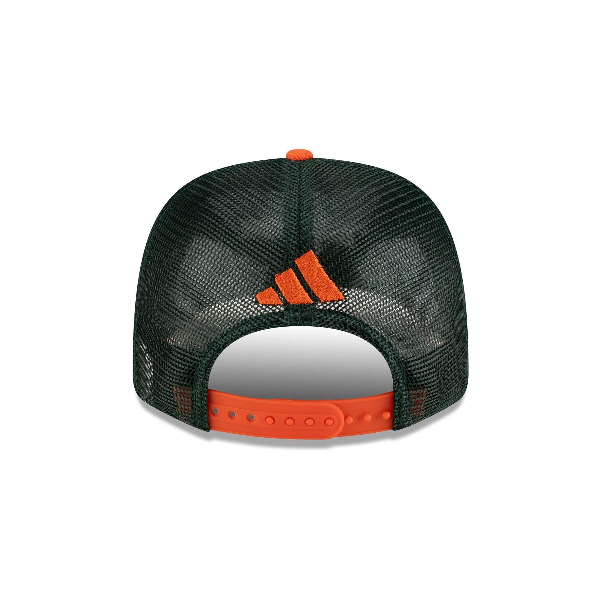 New Era x adidas Miami Hurricanes Green 9SEVENTY Trucker Hat Male Product Image