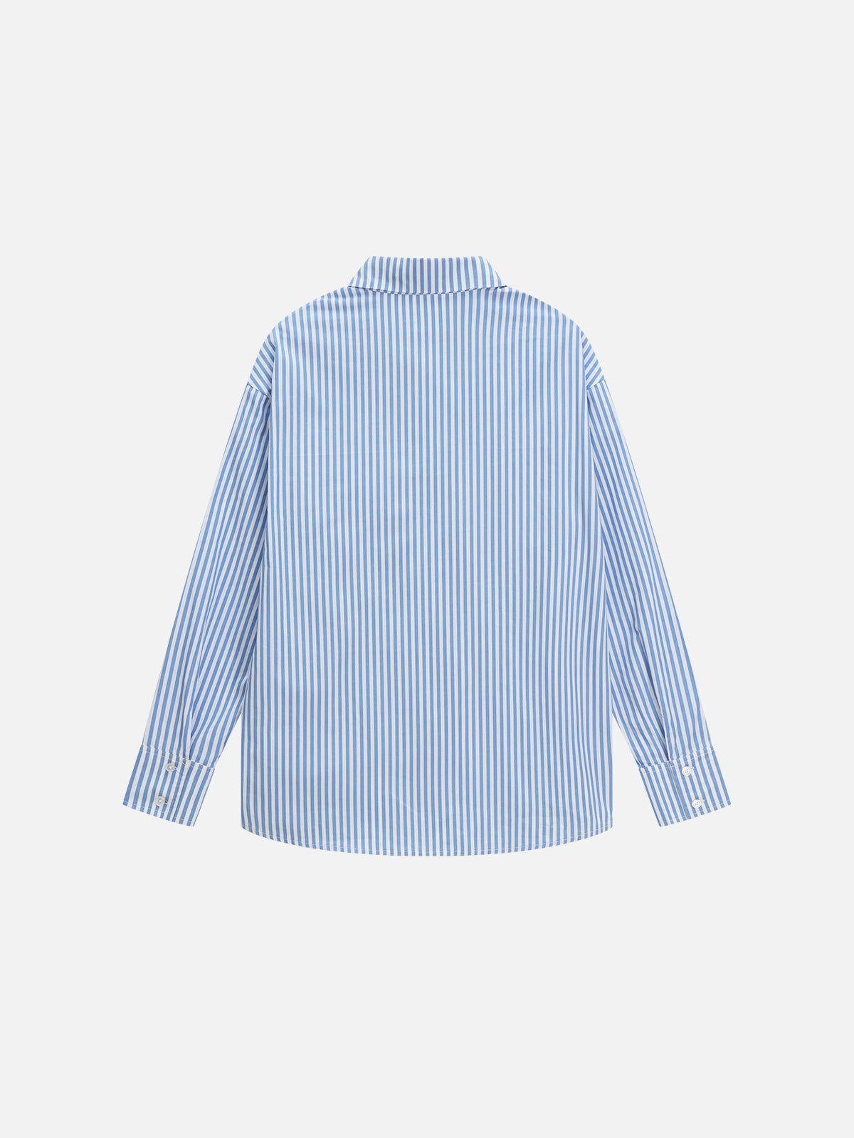 Aelfric Eden Necktie Graphic Stripe Long Sleeve Shirt Product Image