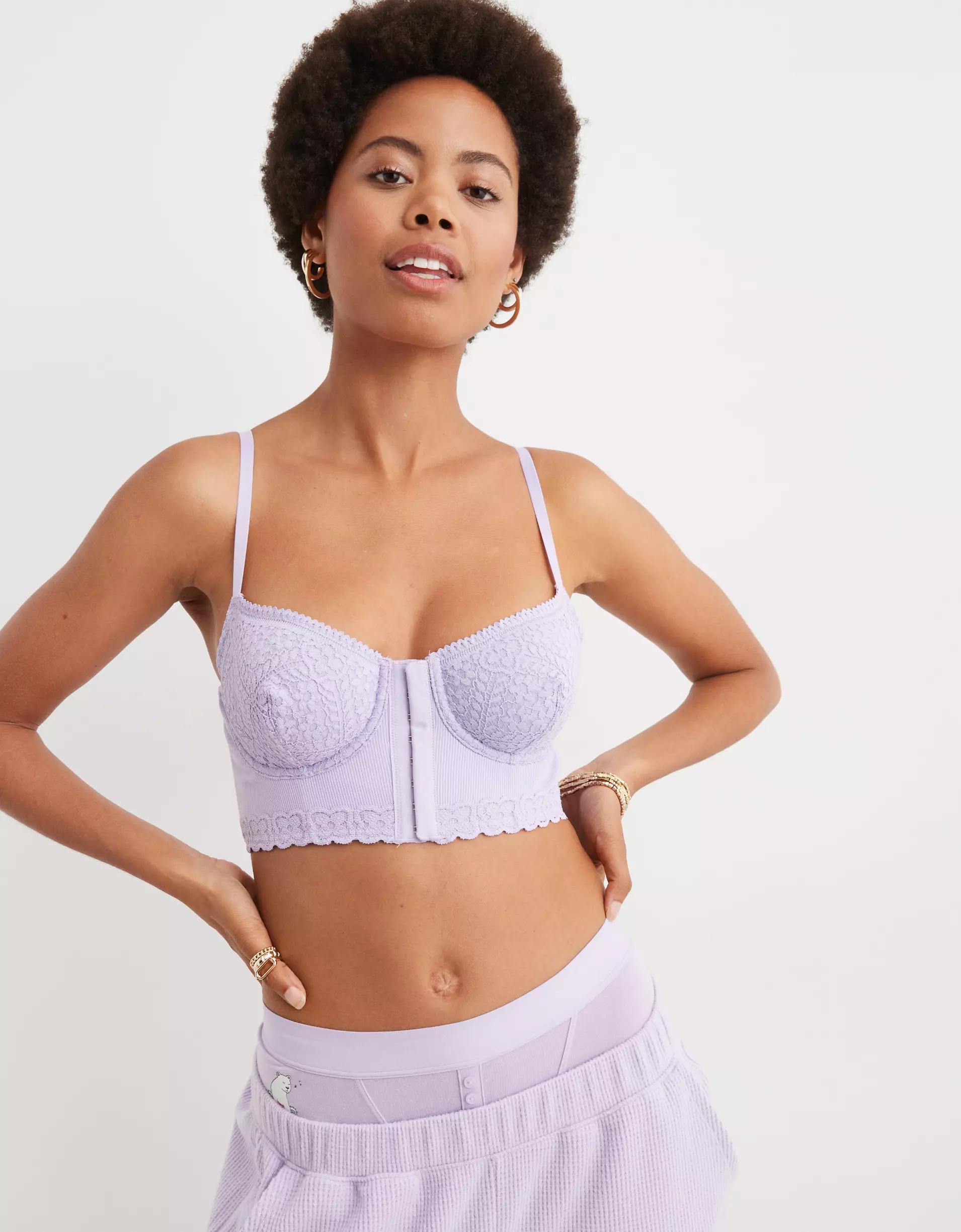 Show Off Cozy Rib Unlined Corset Bra Product Image