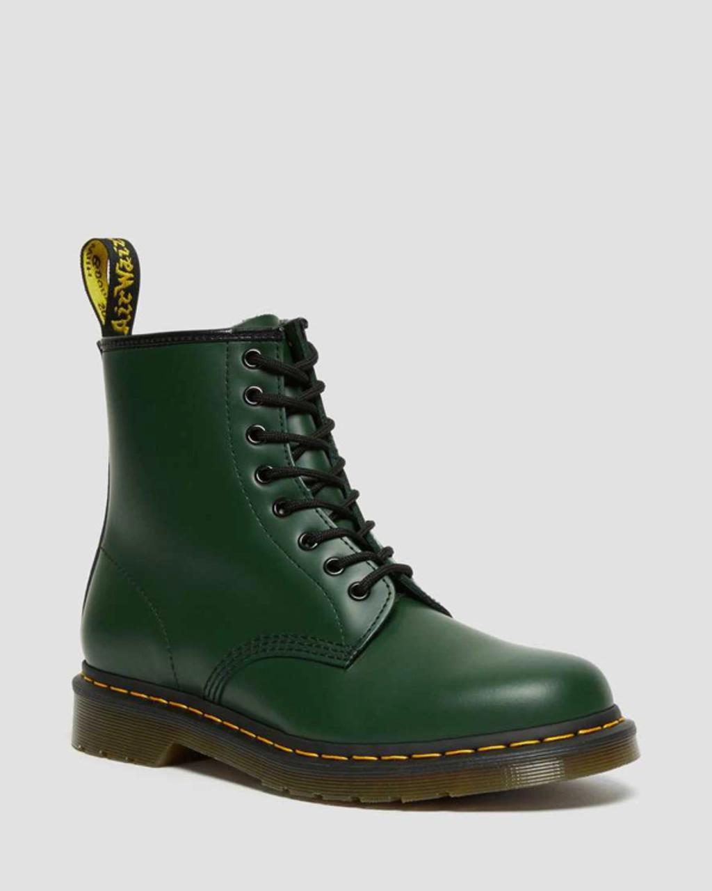 DR. MARTENS' Forest Green Lace-up Leather Boots Product Image