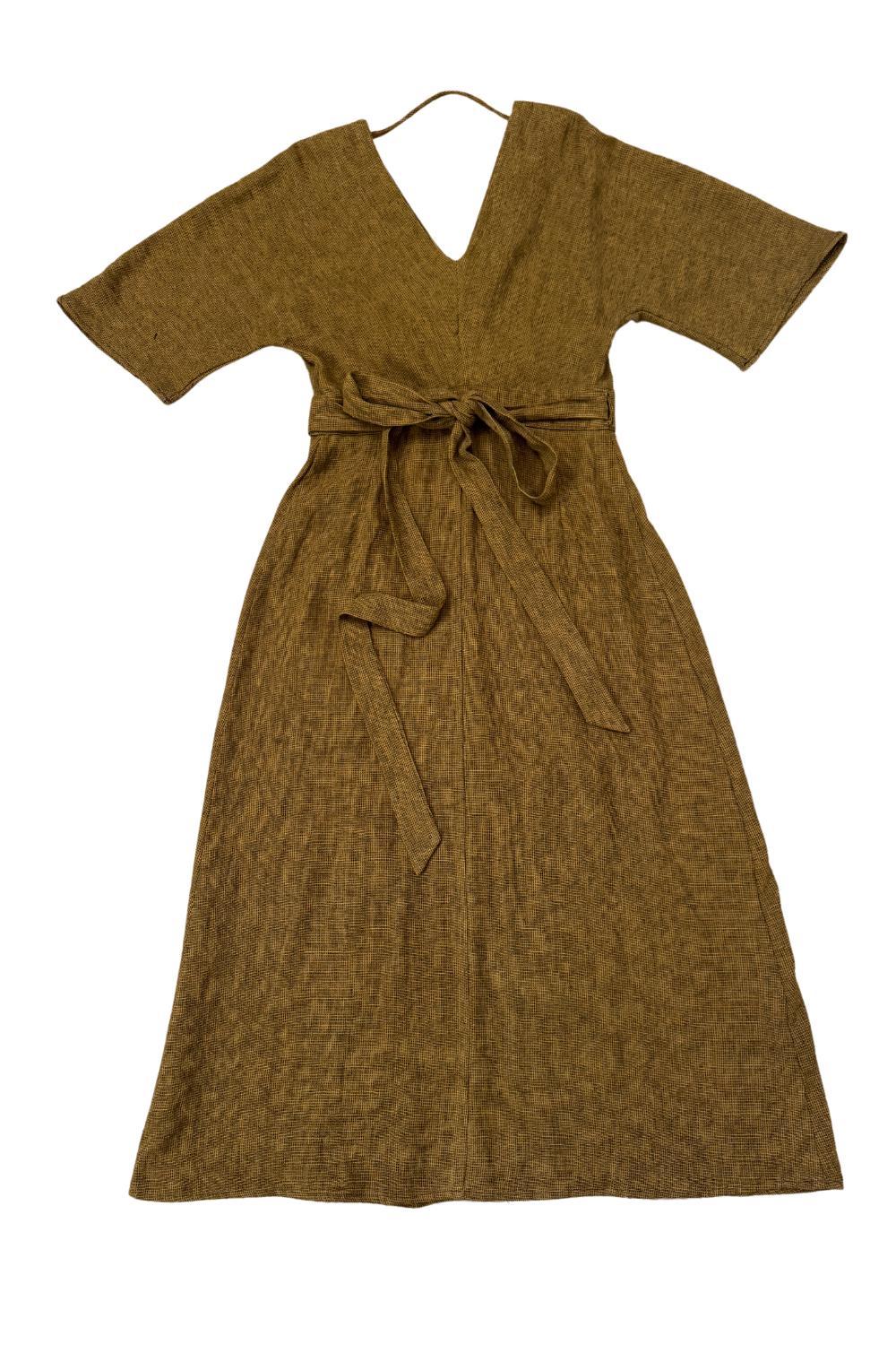 Diana Dress in Golden Checker Product Image