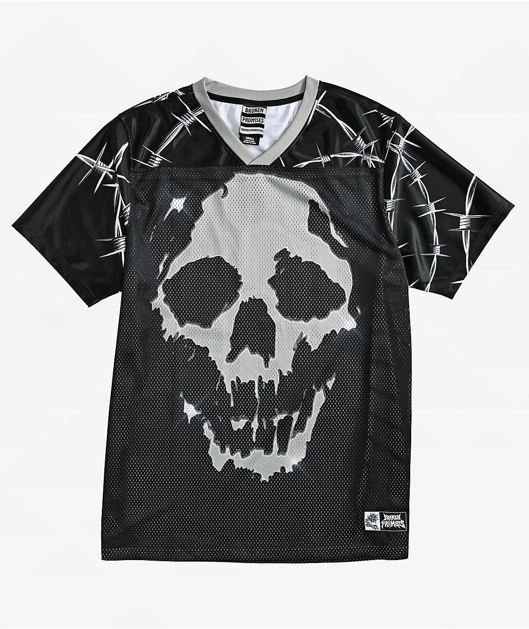 Broken Promises Chromeface Black Mesh Jersey Product Image