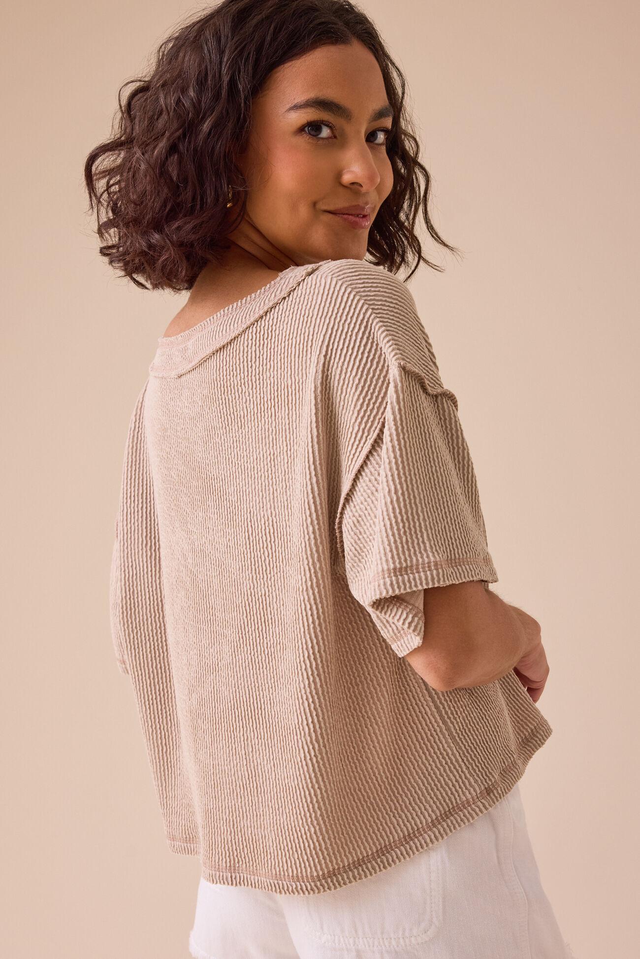 Ada Ribbed Boxy Tee Product Image
