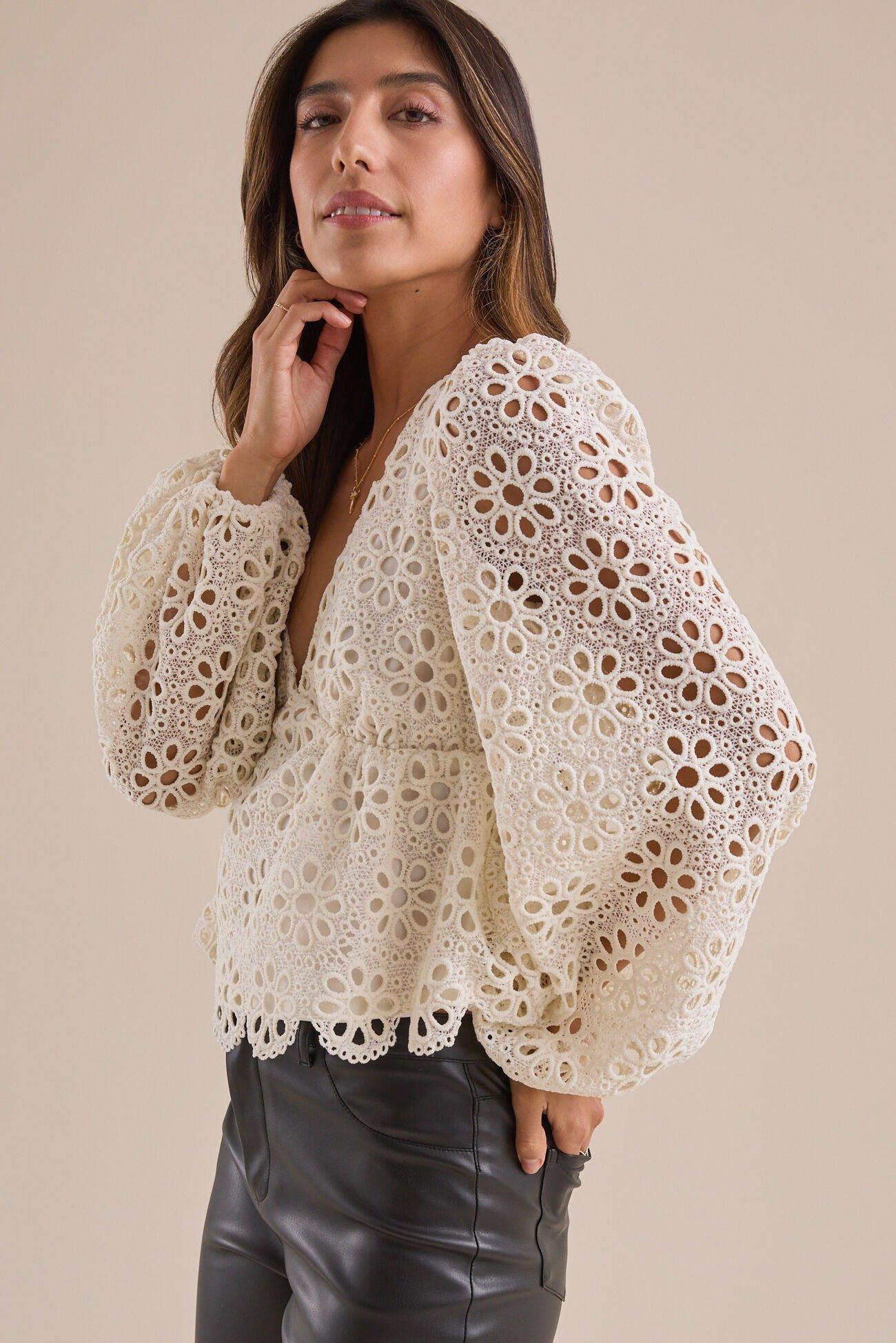 Fallon Lace Babydoll Top Product Image