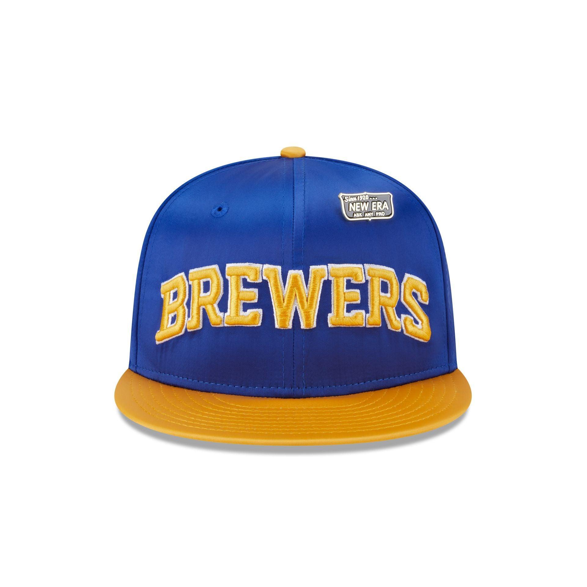 Milwaukee Brewers Satin Pin 9FIFTY Snapback Hat Male Product Image