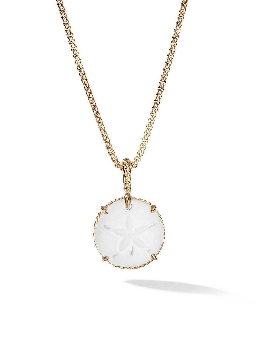 Womens Sand Dollar Amulet and 18K Yellow Gold Product Image