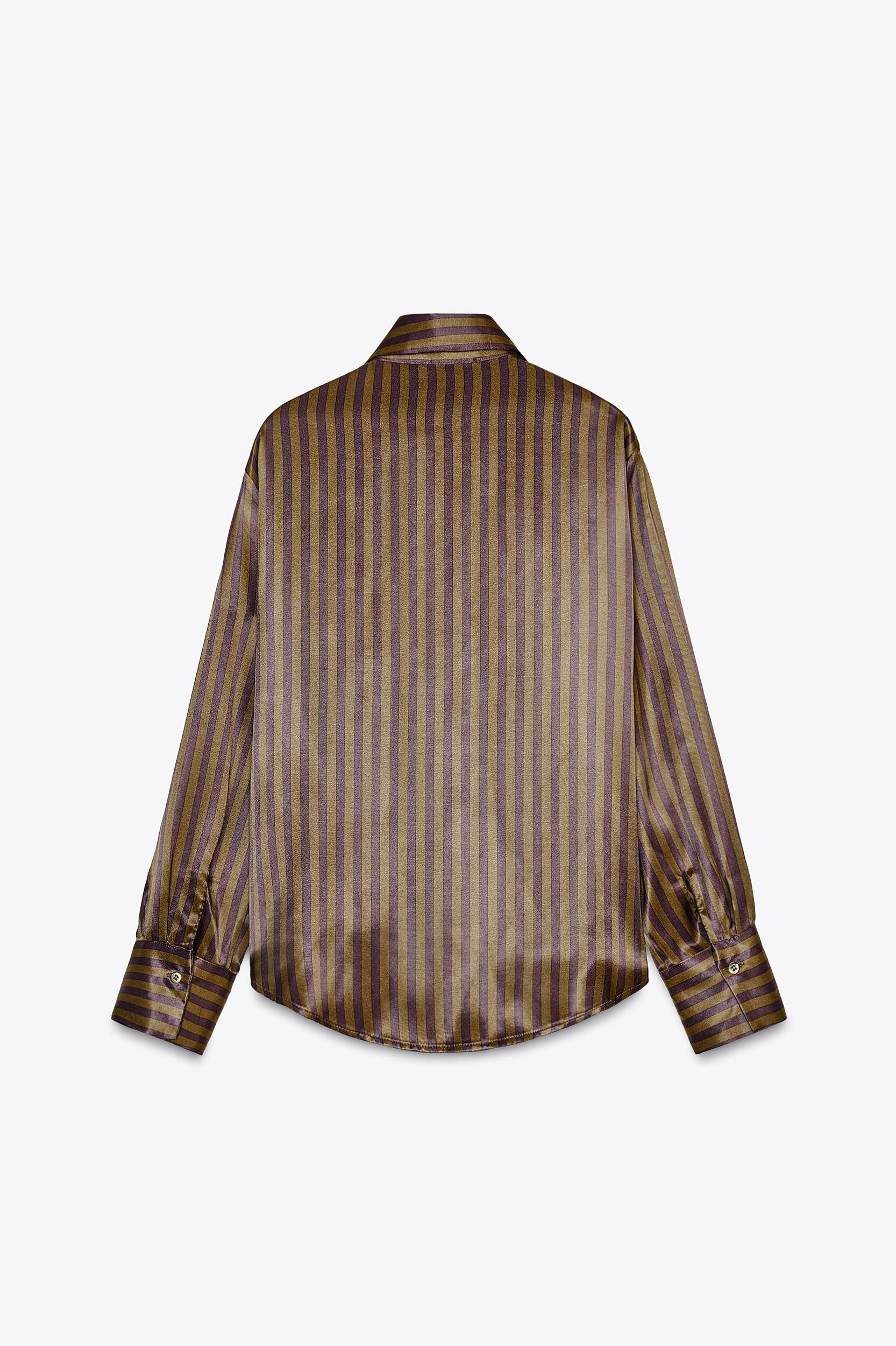 STRIPED SATIN SHIRT Product Image