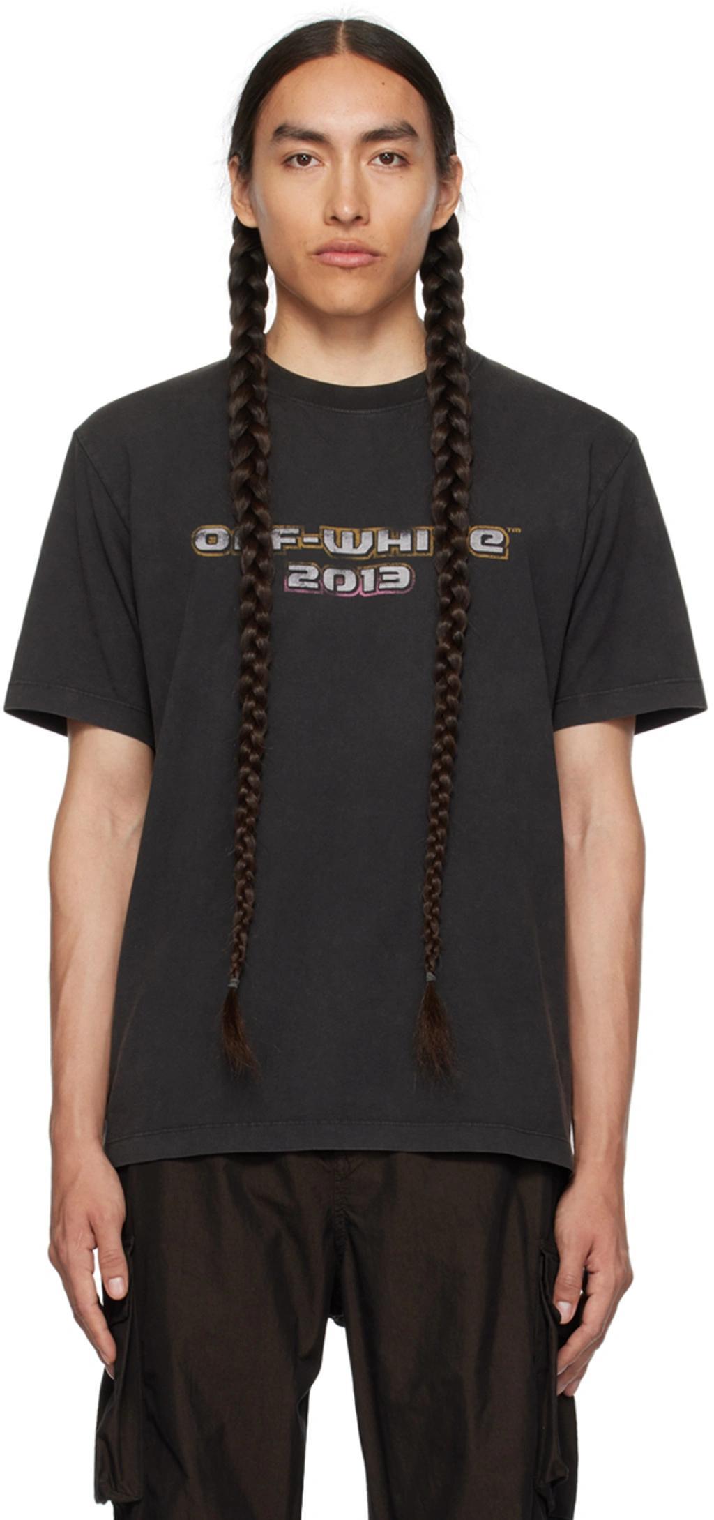 OFF-WHITE Off White™ Black Crew Neck T Shirt With Print Product Image