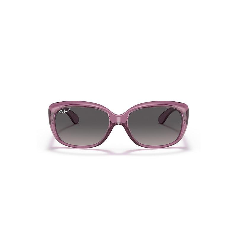 Ray-Ban Jackie Ohh Transparent Sunglasses Frame Grey Lenses Polarized Product Image