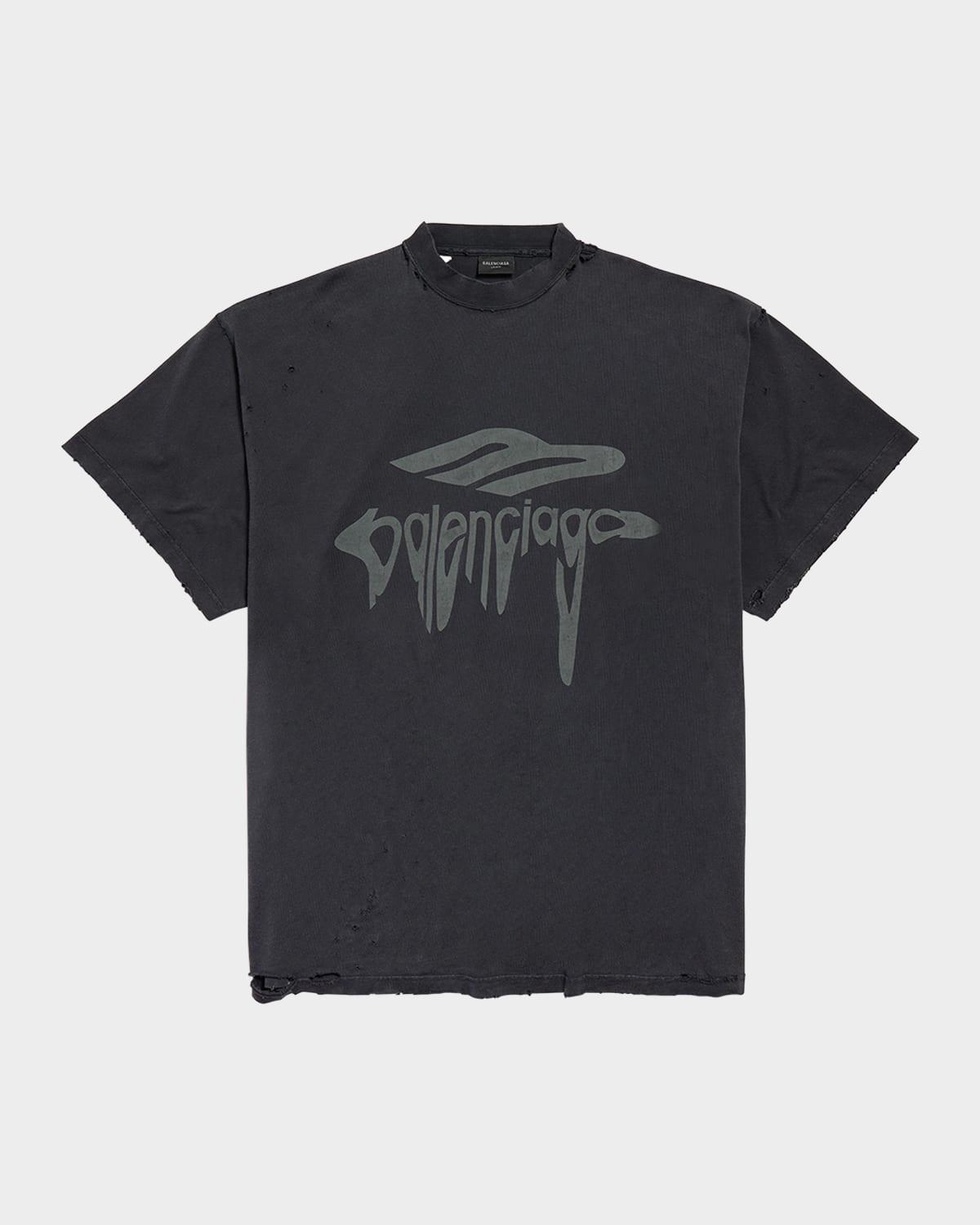 Mens Oversized Distressed T-Shirt Product Image