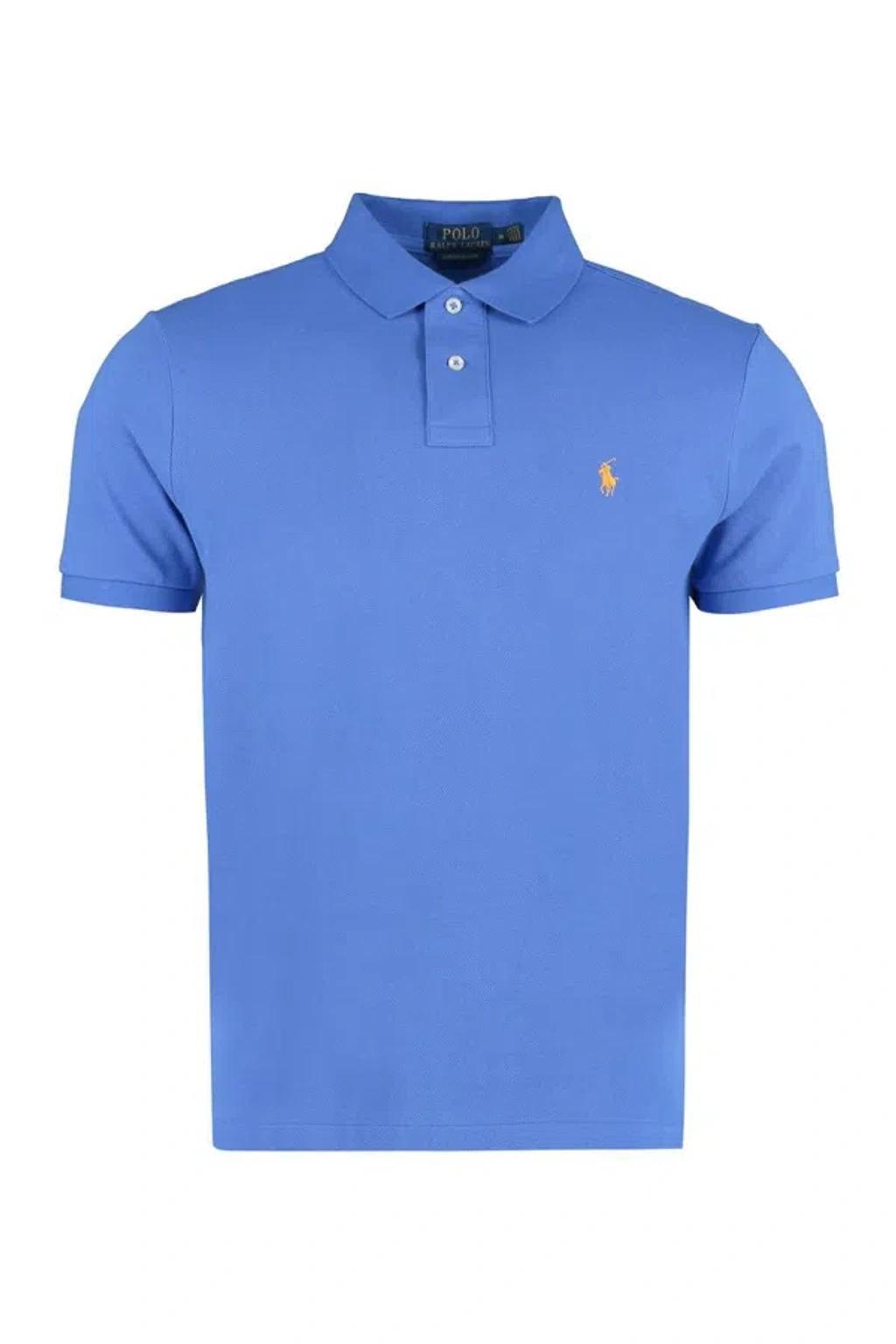 POLO RALPH LAUREN Short Sleeve Polo Shirt In Blue Product Image