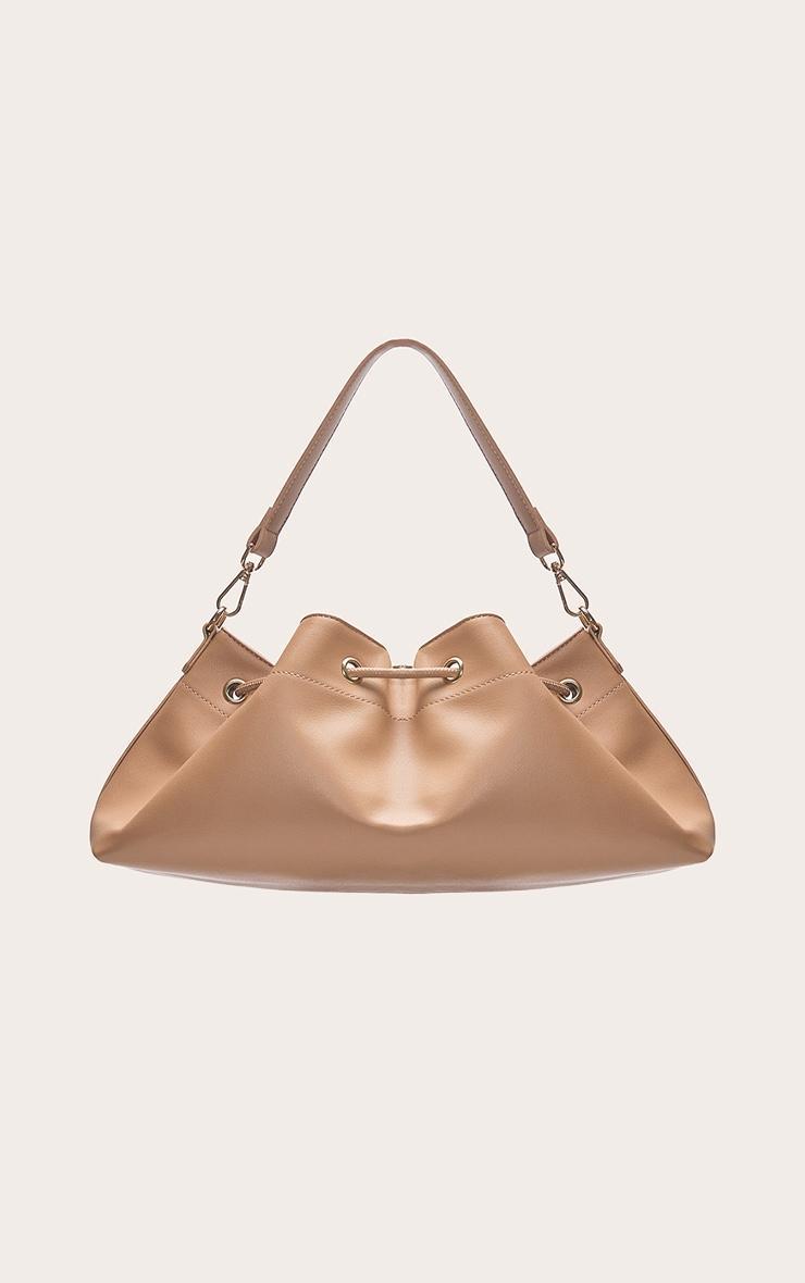 Tan Soft PU Drawstring Shoulder Bag Product Image