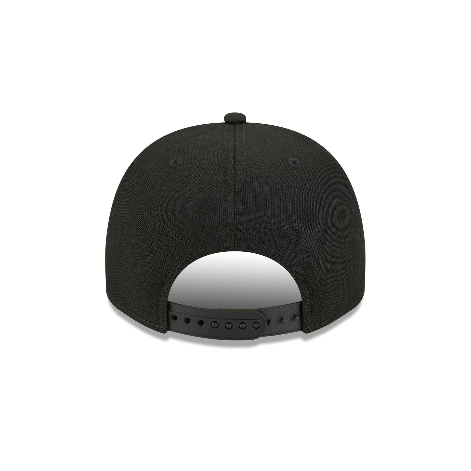 Detroit Lions Black & White 9FORTY M-Crown A-Frame Snapback Hat Male Product Image