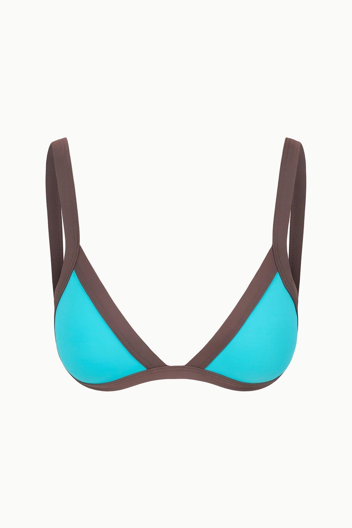 VENTURA BIKINI TOP | TEAL DARK CHOCOLATE Product Image