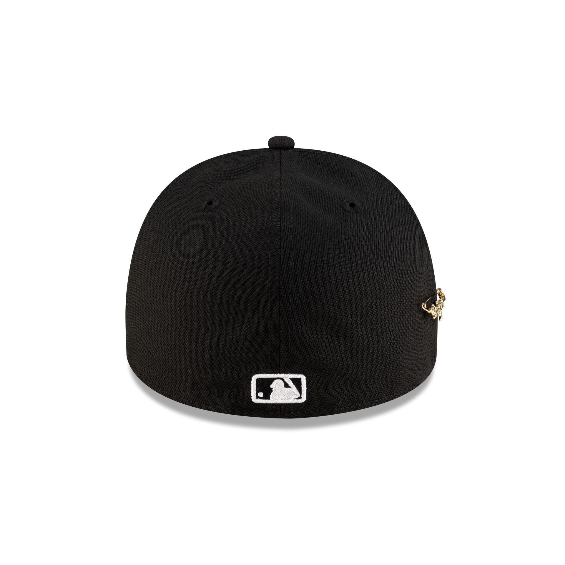 Atlanta Braves Black Script Safety Pin 59FIFTY A-Frame Fitted Hat Male Product Image