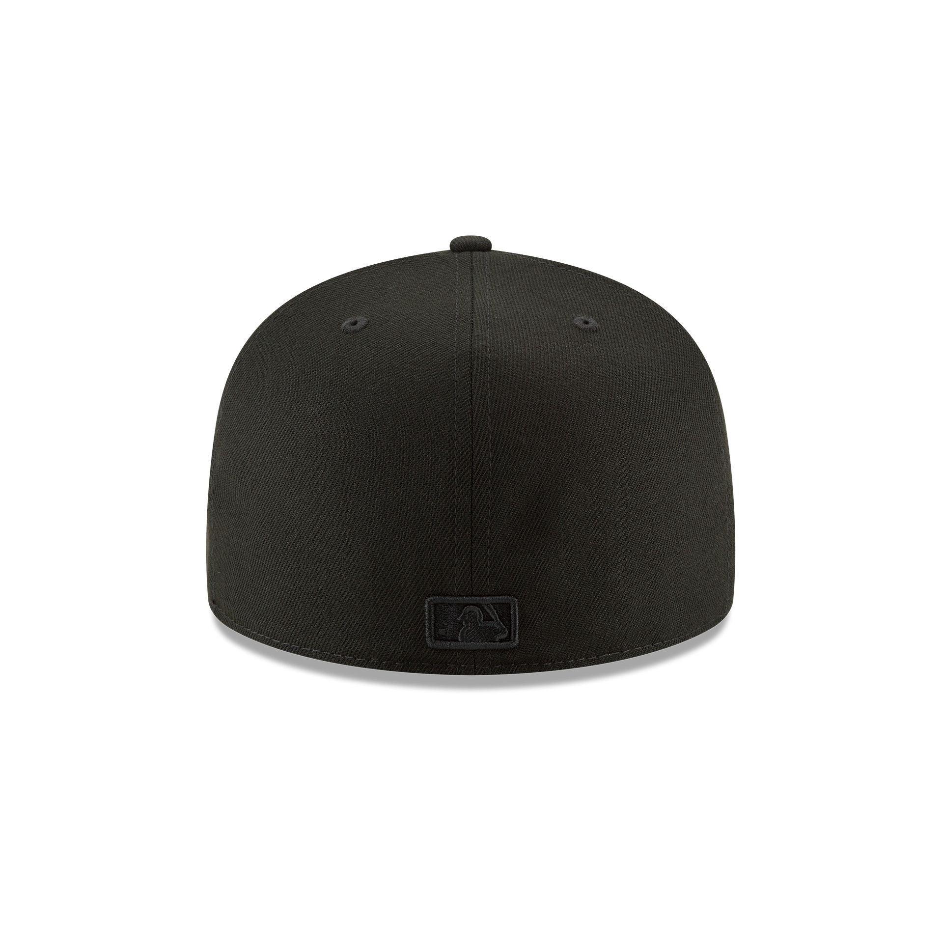 Atlanta Braves Black and White Basic 59FIFTY Fitted Hat Male Product Image