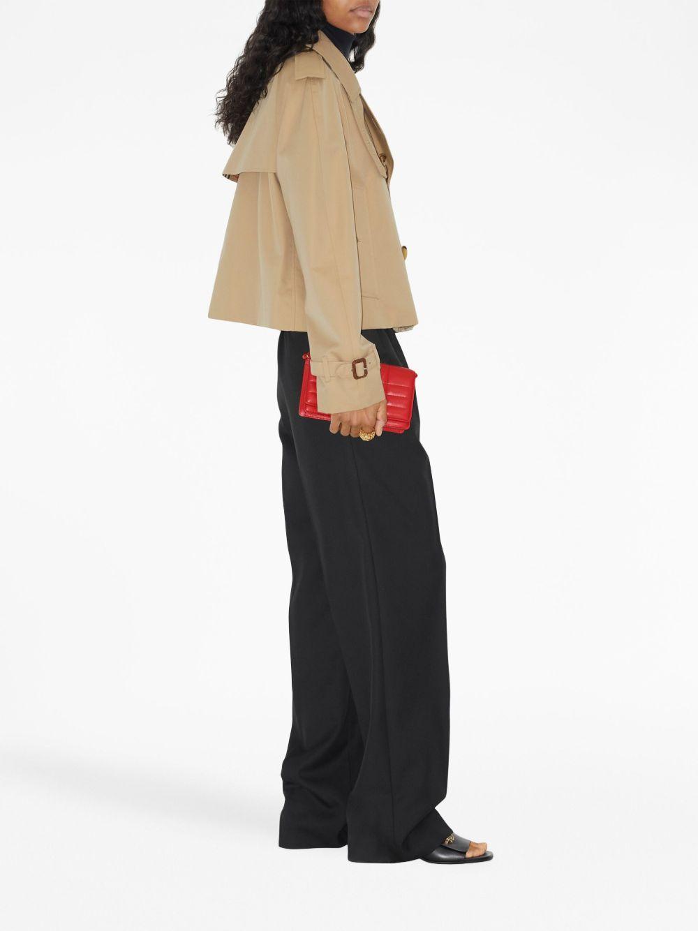 double-breasted cotton trench coat Product Image