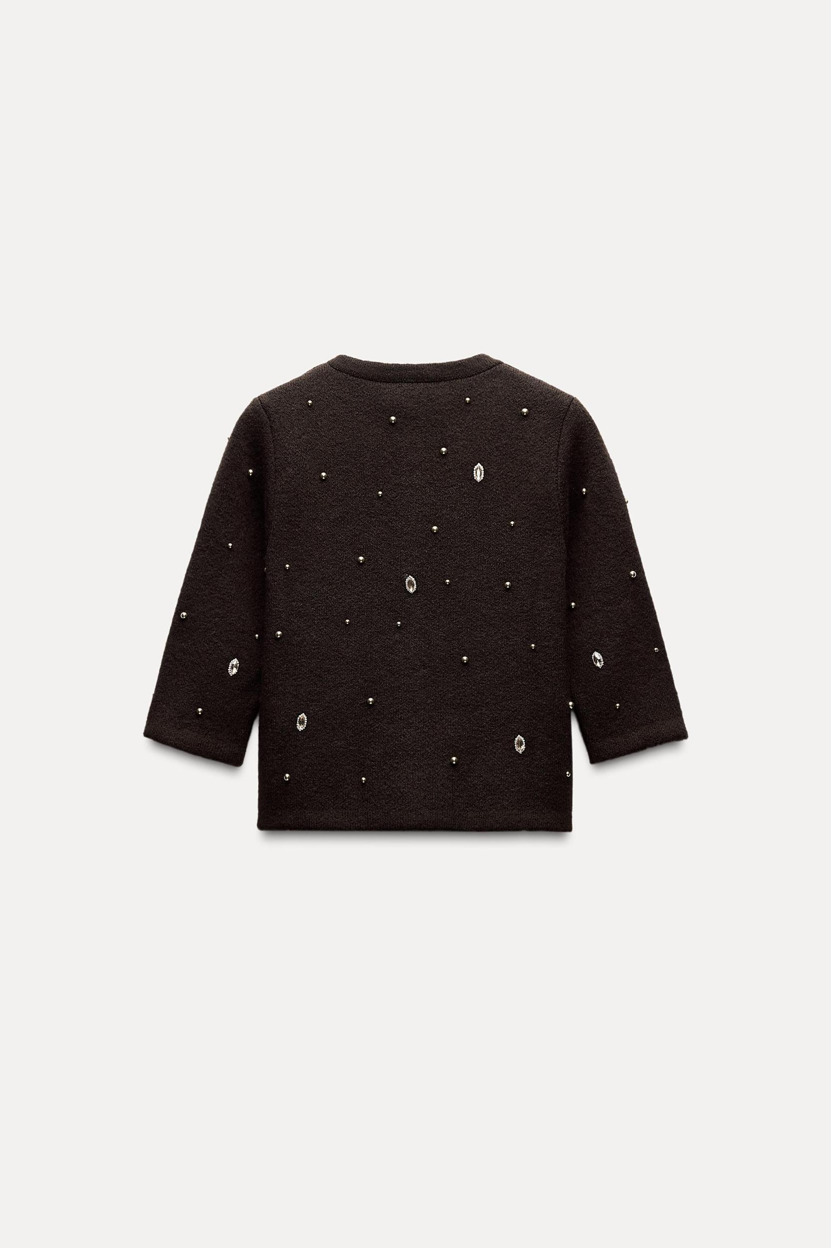 JEWEL BEADED KNIT CARDIGAN Product Image
