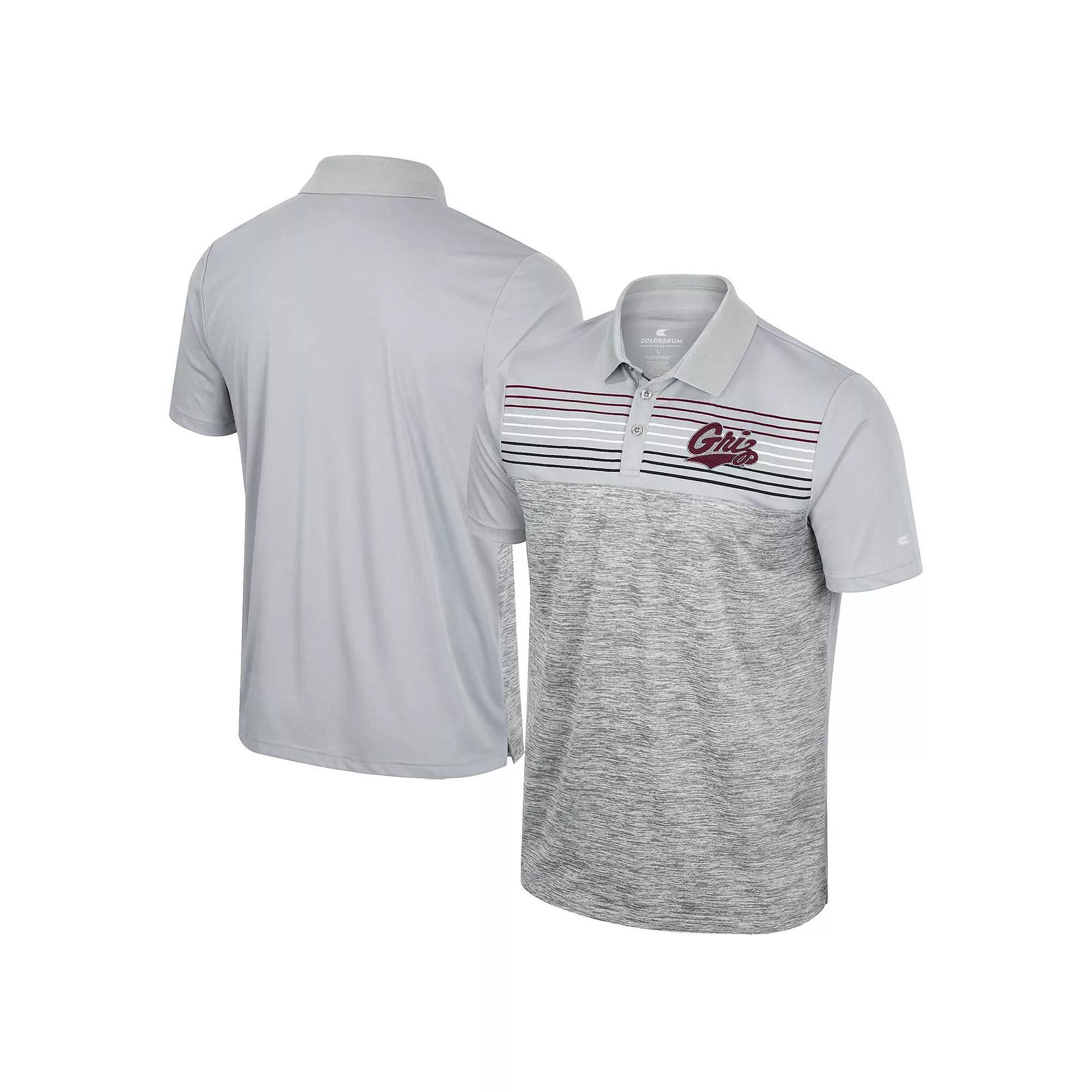 Men's Colosseum Gray Montana Grizzlies Cybernetic Polo, Size: Medium, Mon Grey Product Image