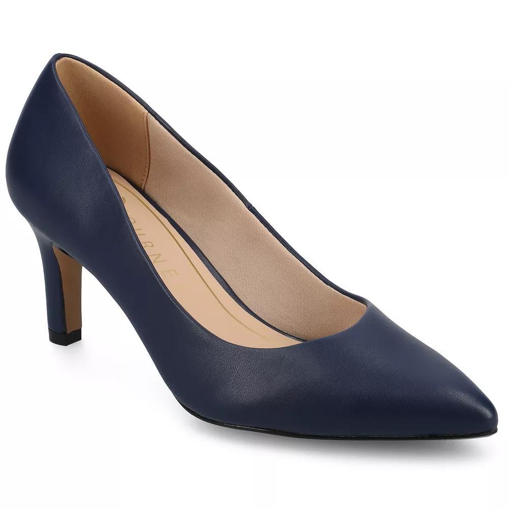 Journee Scylee Slip-On Stiletto Pointed-Toe High Heel Shoes, Women's, Size: 7, Blue Product Image