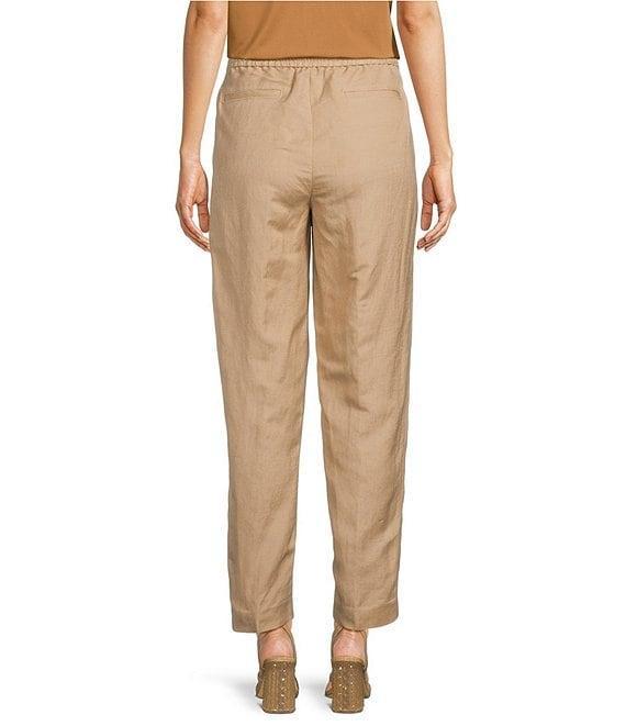 Calvin Klein Drawstring Tie Waist Side Pocket Straight Leg Ankle Pants Product Image