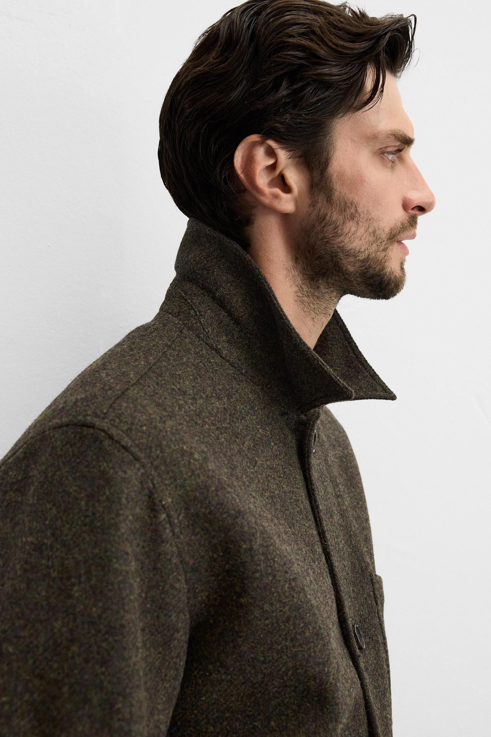 100% WOOL POCKET OVERSHIRT Product Image