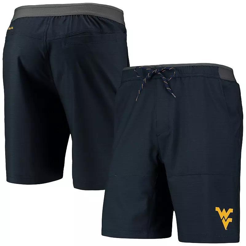 Men's Columbia Navy West Virginia Mountaineers Twisted Creek Omni-Shield Shorts, Size: Small, Blue Product Image