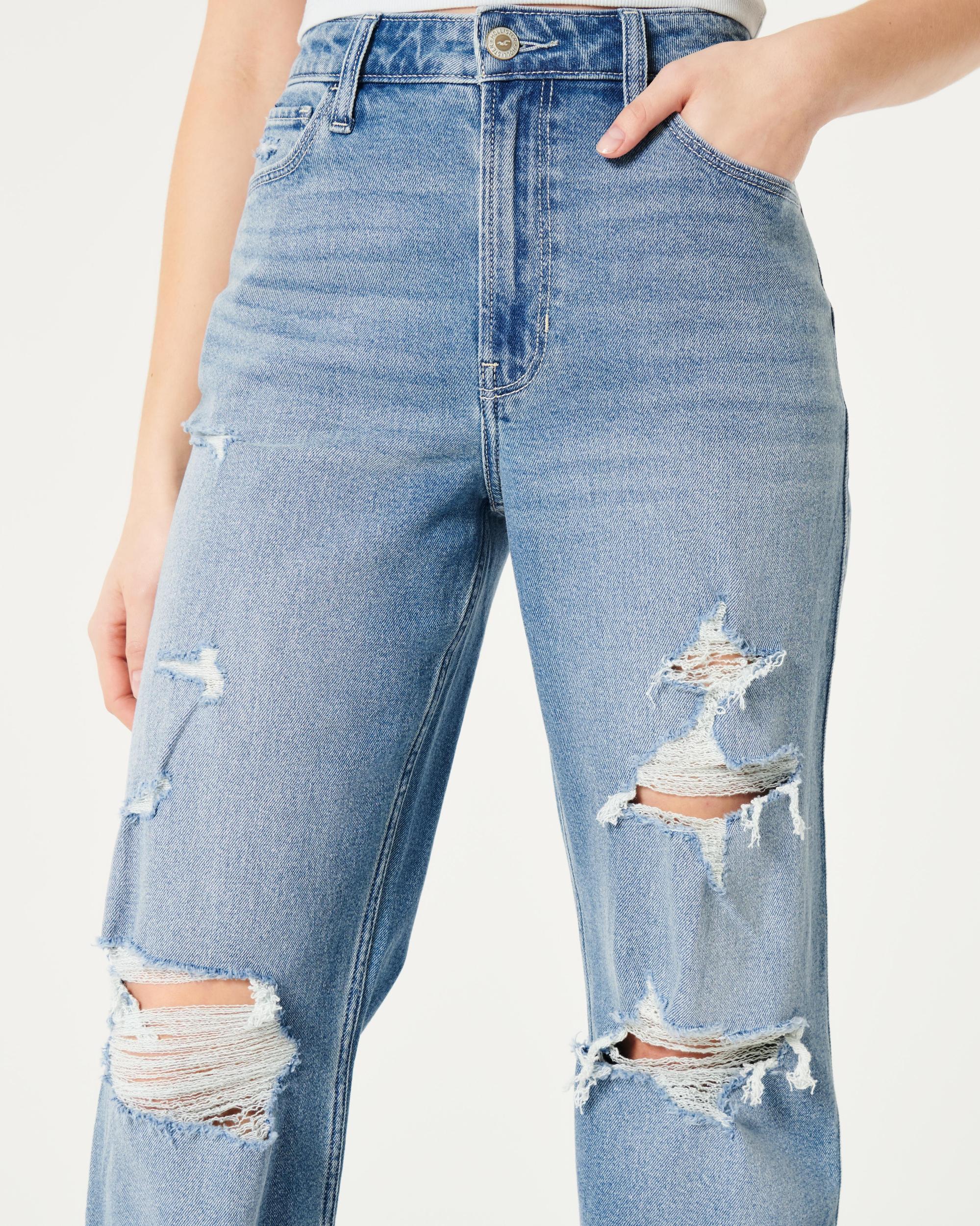 Ultra High-Rise Medium Wash Dad Jeans Product Image