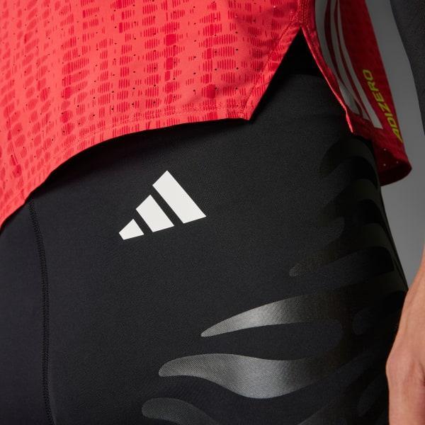adidas Adizero Control Running Short Leggings Black 2XL Mens Product Image