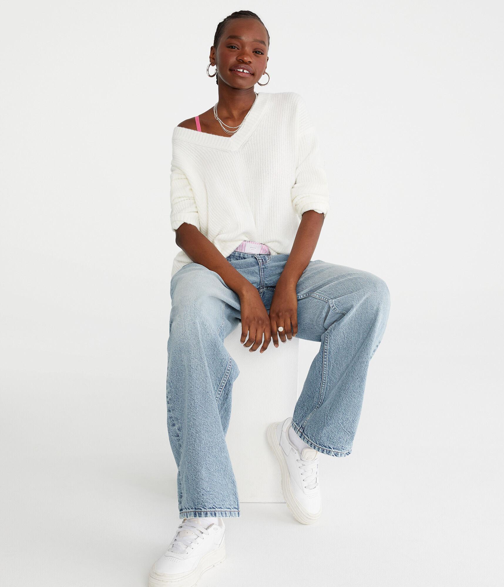 Shaker Knit V-Neck Sweater Product Image