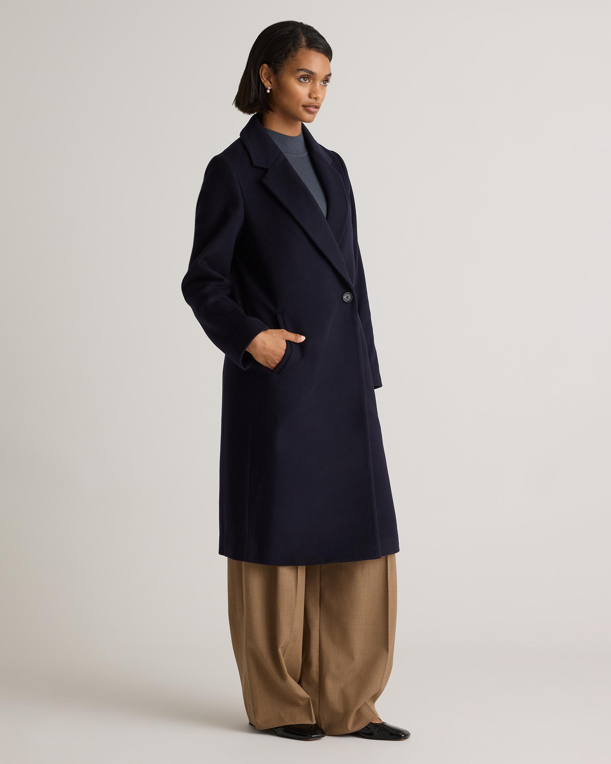 Quince | Women's Italian Wool Classic Single-Breasted Coat Wool/Nylon Product Image