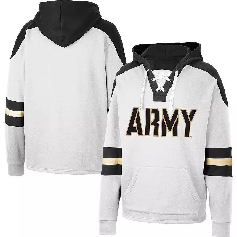 Mens Colosseum White Army Black Knights Lace-Up 4.0 Pullover Hoodie Product Image